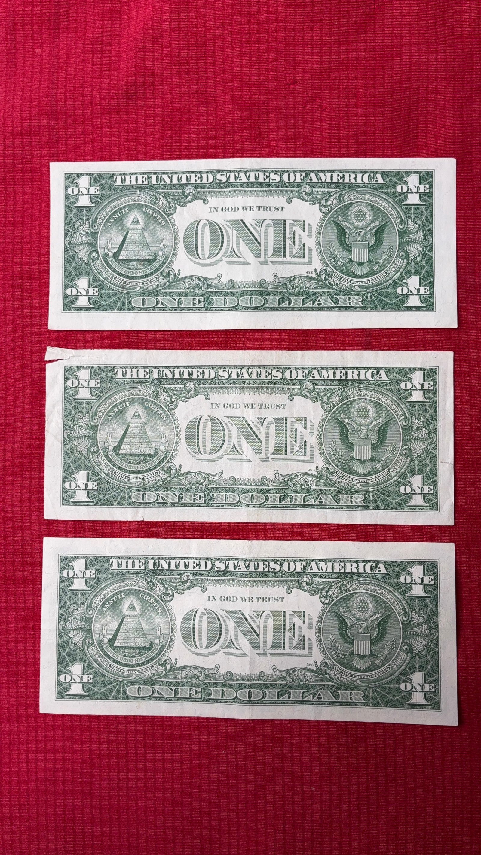 1$ Silver Certificates/ Offset Cut - 5