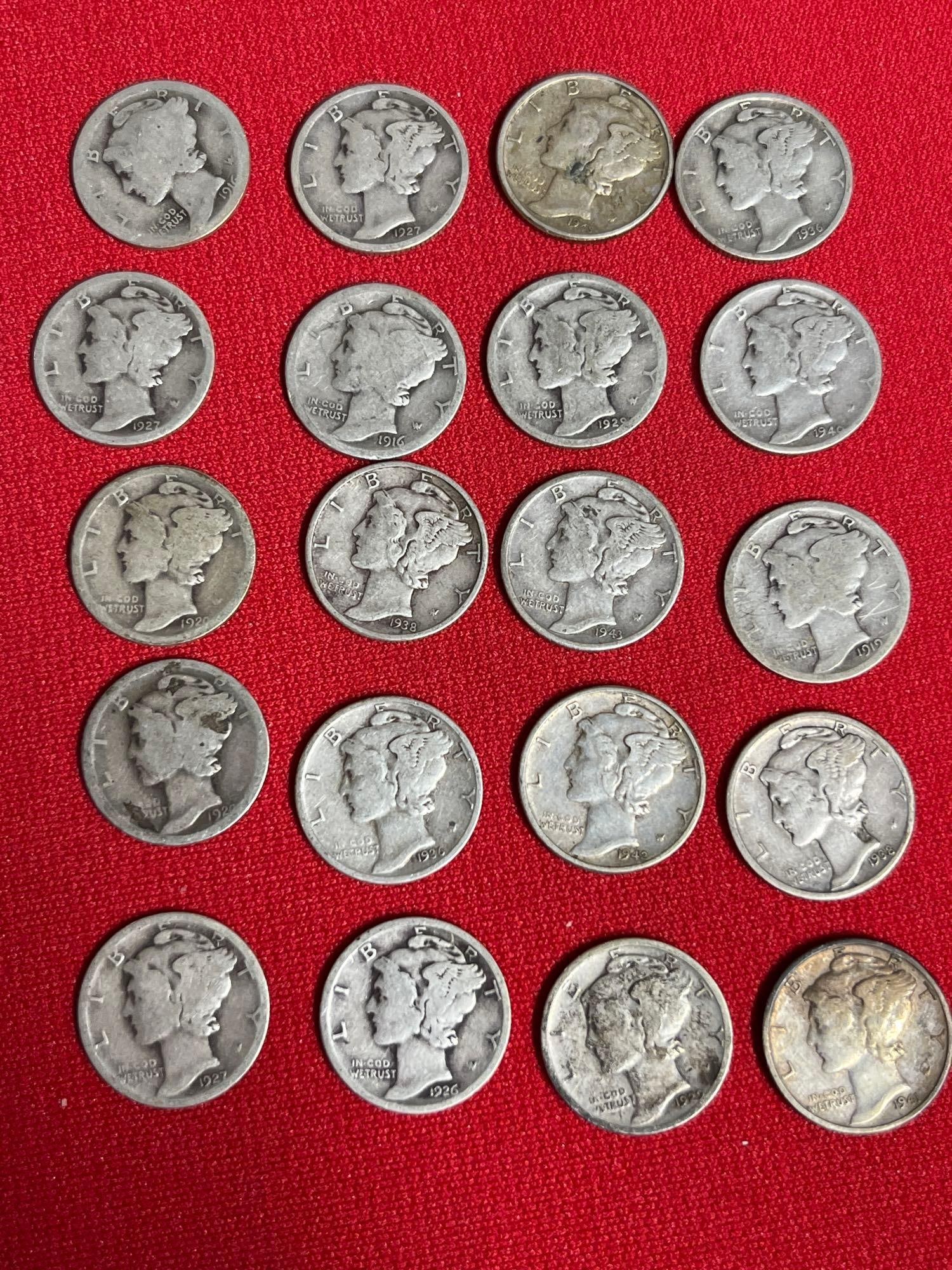 20 Mercury Dimes (1 of 4)