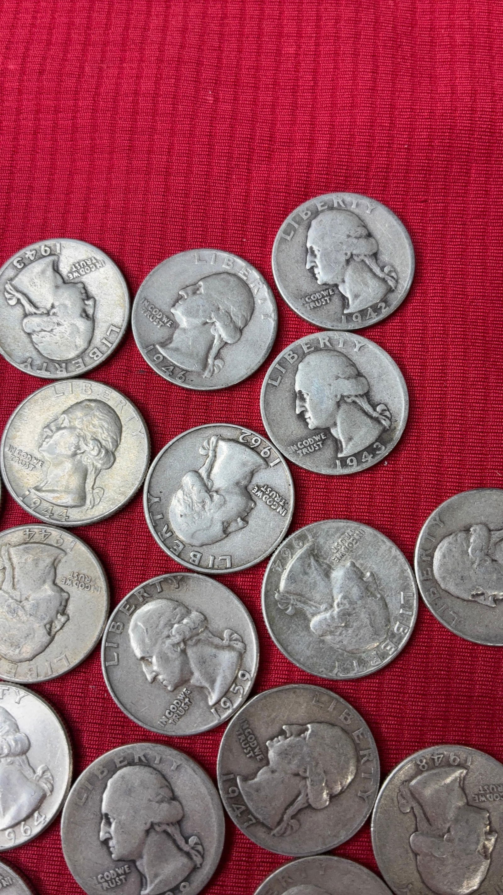 30 SIlver Washington Quarters - 2