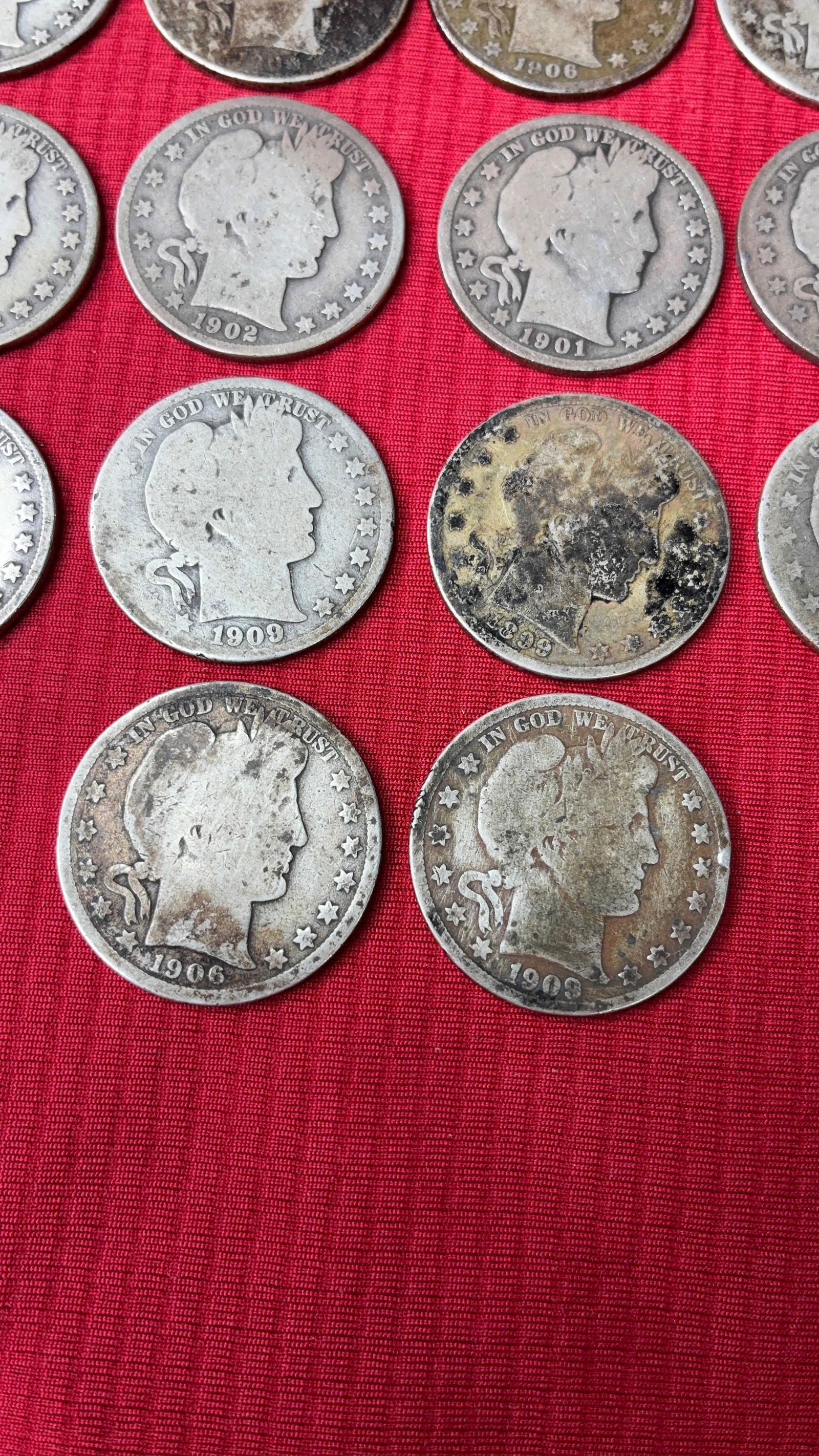 14 Silver Barber Half Dollars - 4