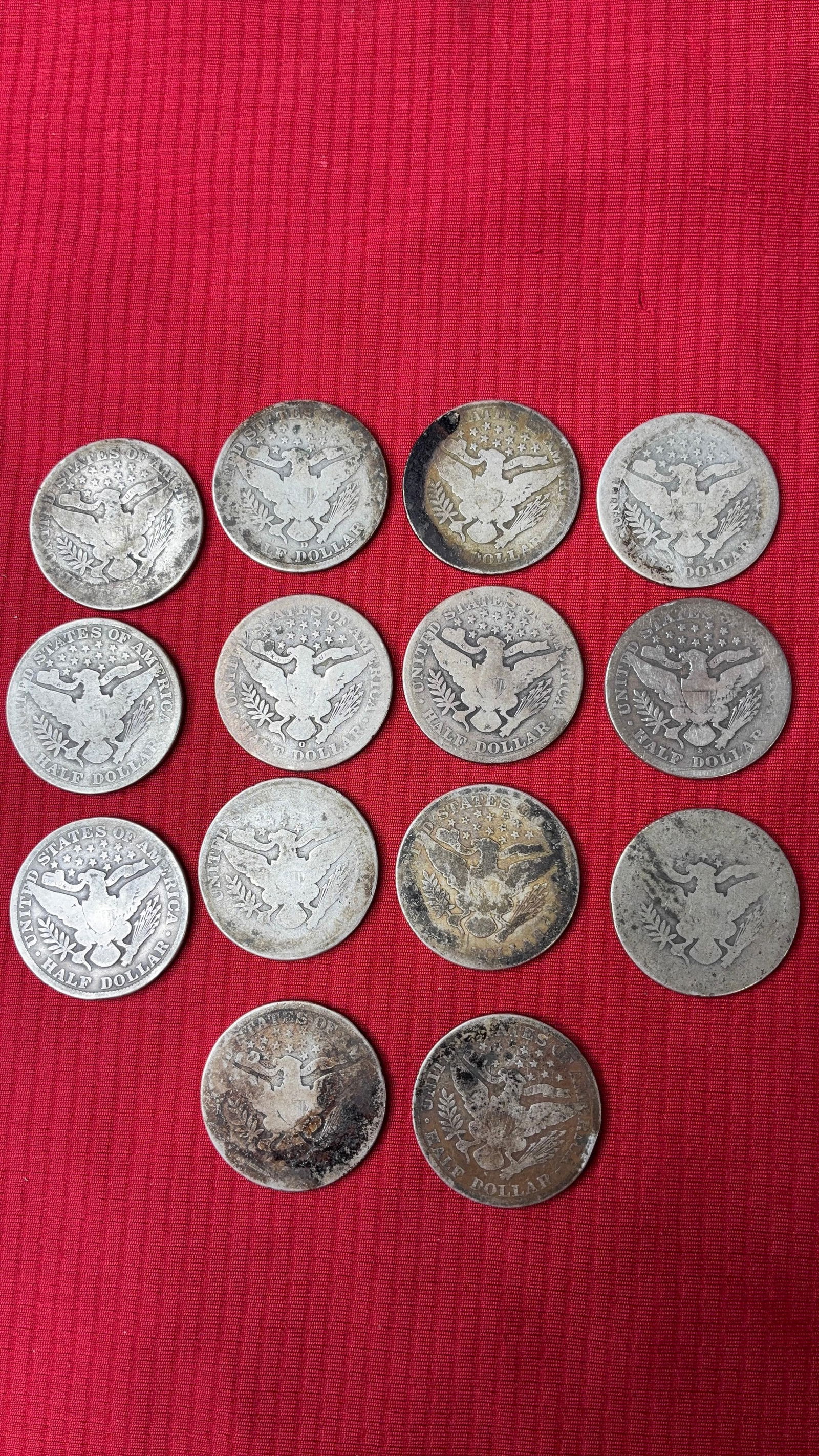 14 Silver Barber Half Dollars - 5