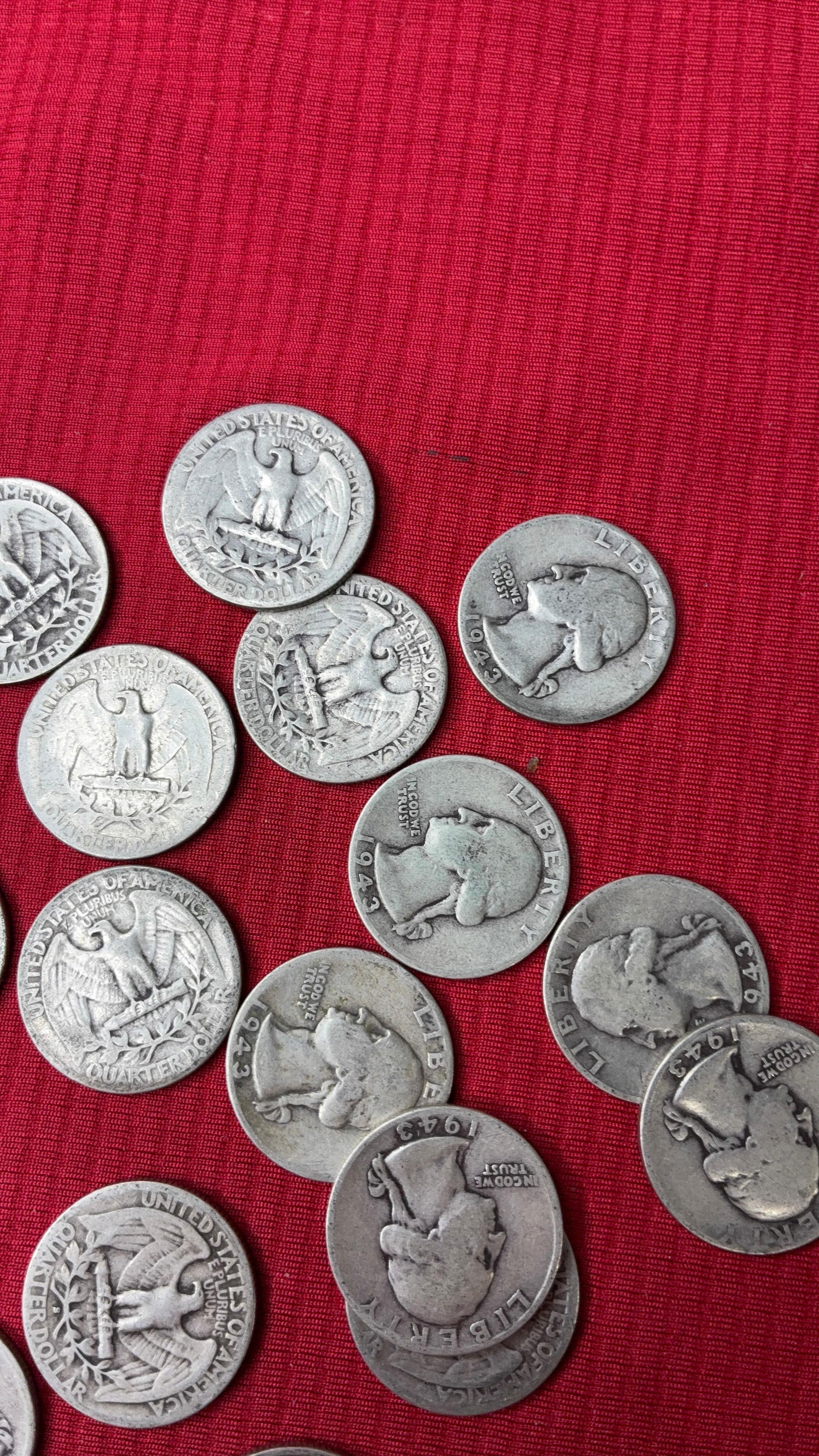 Silver Washington Quarters - 3