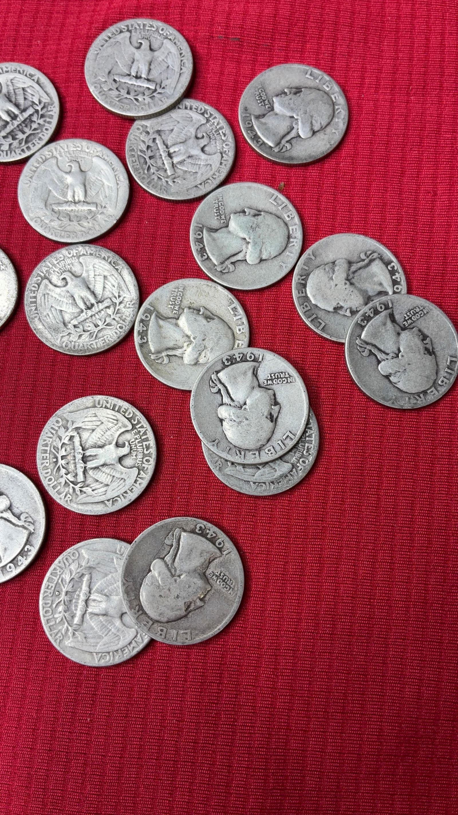 Silver Washington Quarters - 4