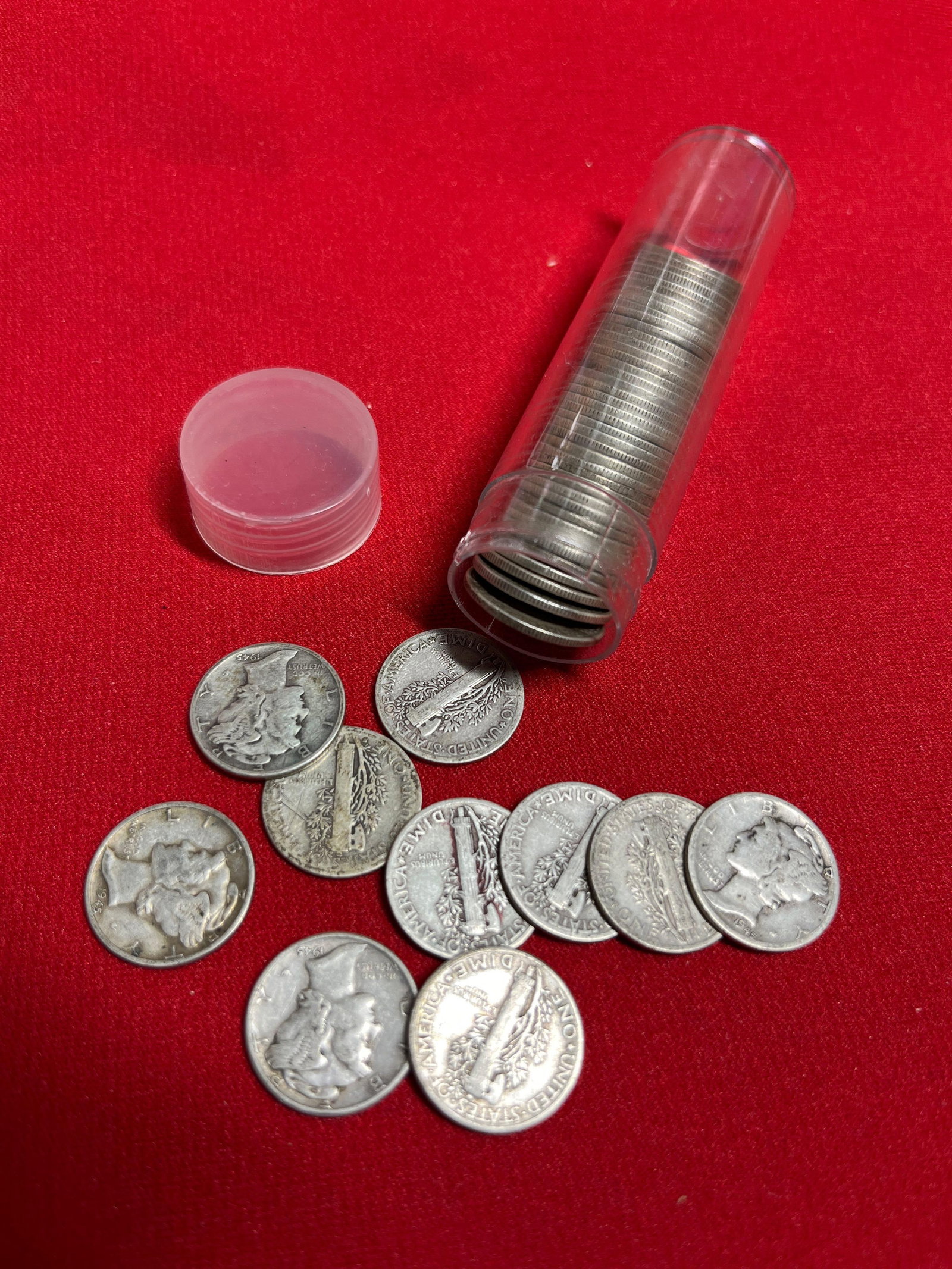 Mercury Silver Dimes: 50 coins