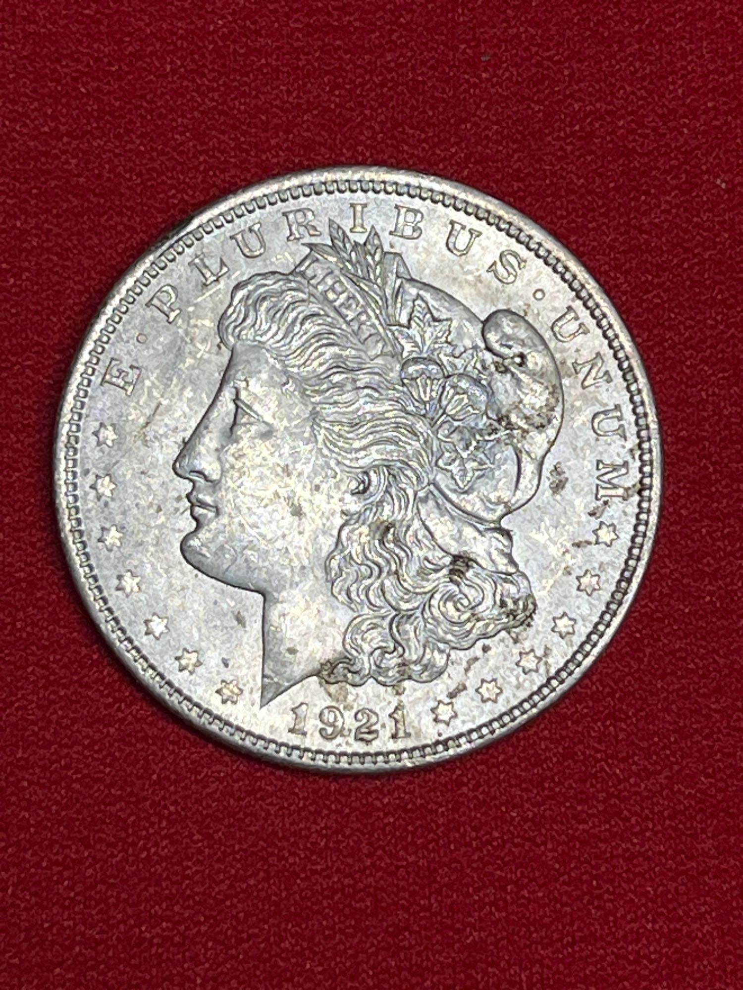 1921 Morgan Silver Dollar: .