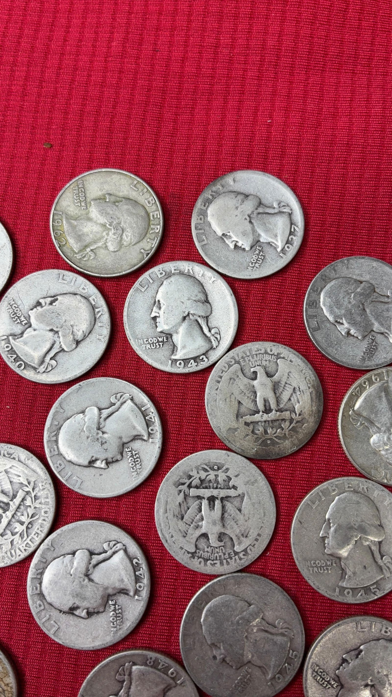 Silver Washington Quarters - 3