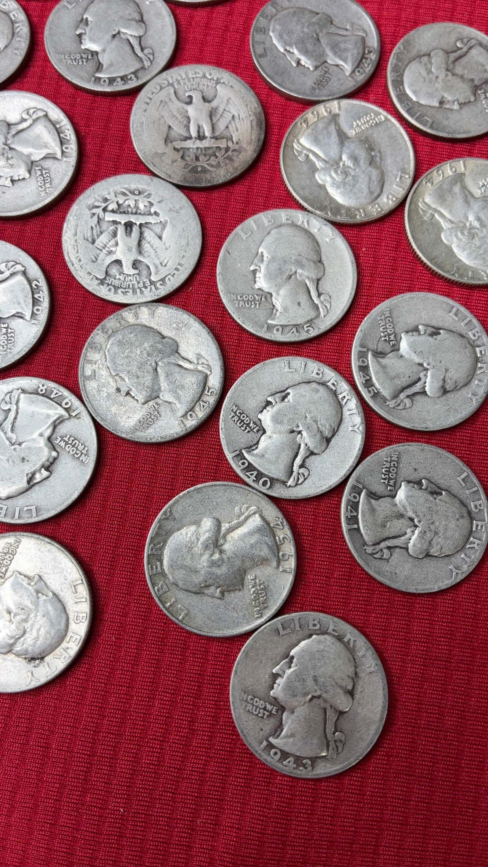 Silver Washington Quarters - 6