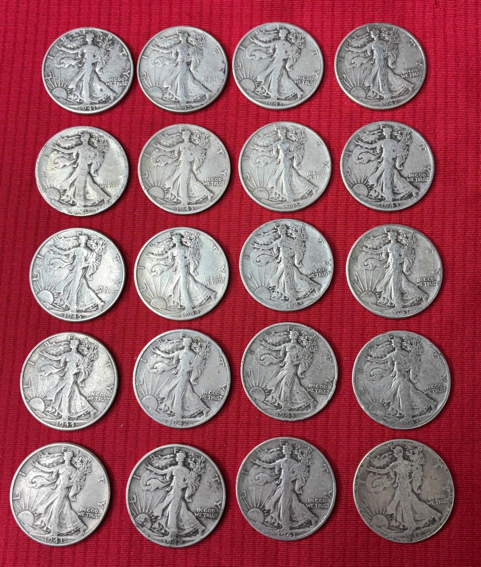 Silver Walking Liberty Half Dollars (1 of 7)