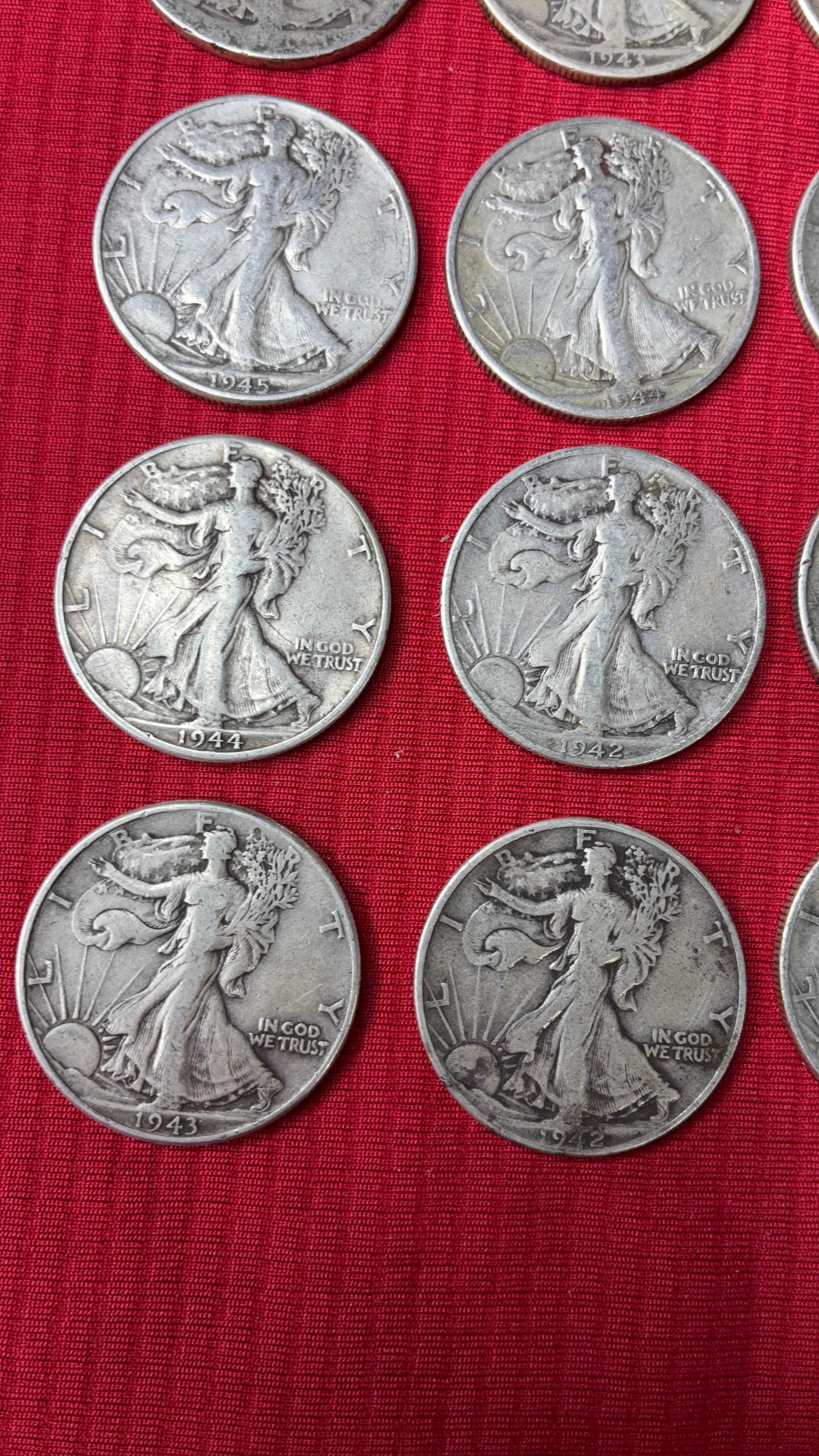 Silver Walking Liberty Half Dollars - 4