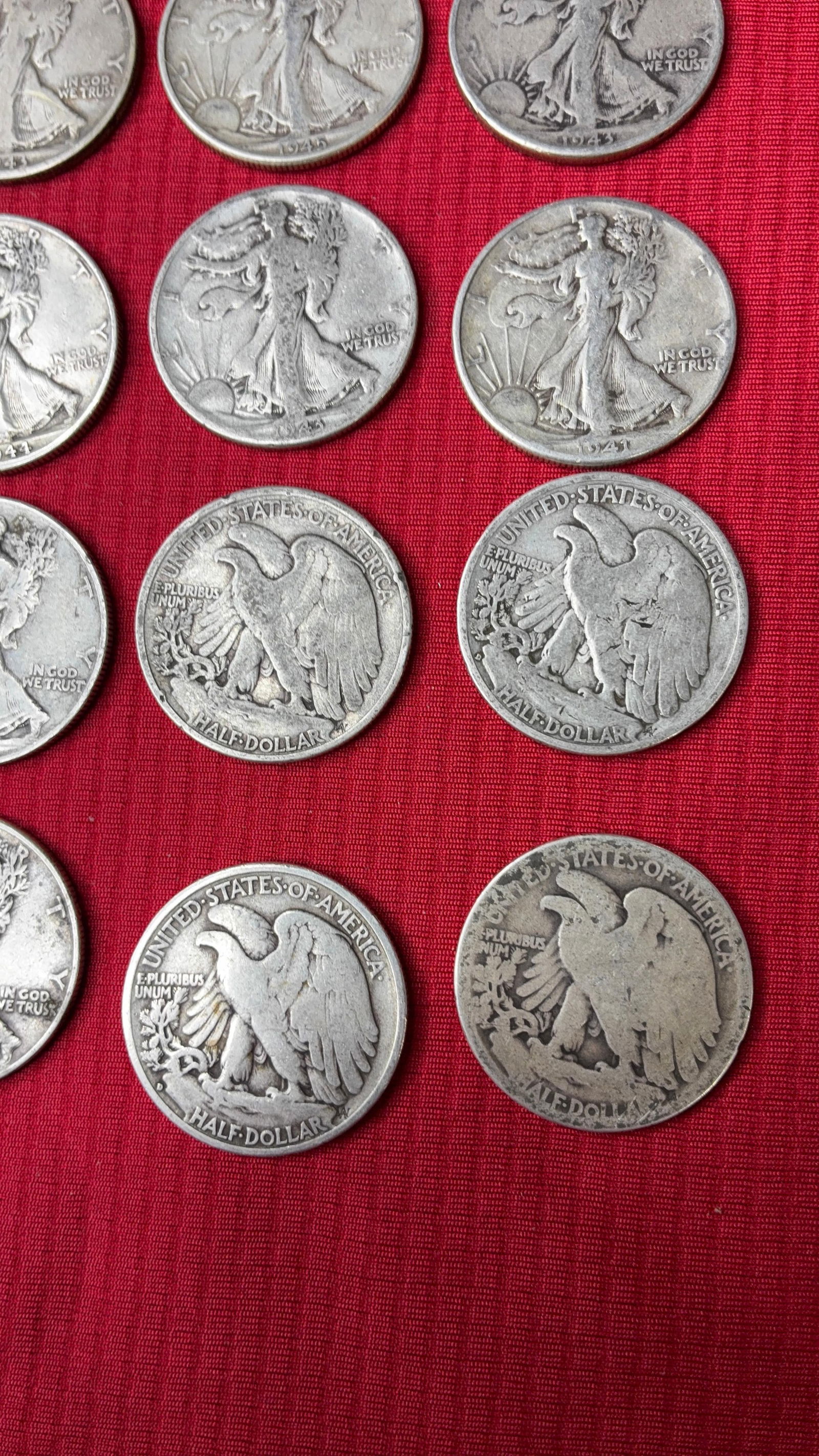 Silver Walking Liberty Half Dollars - 6