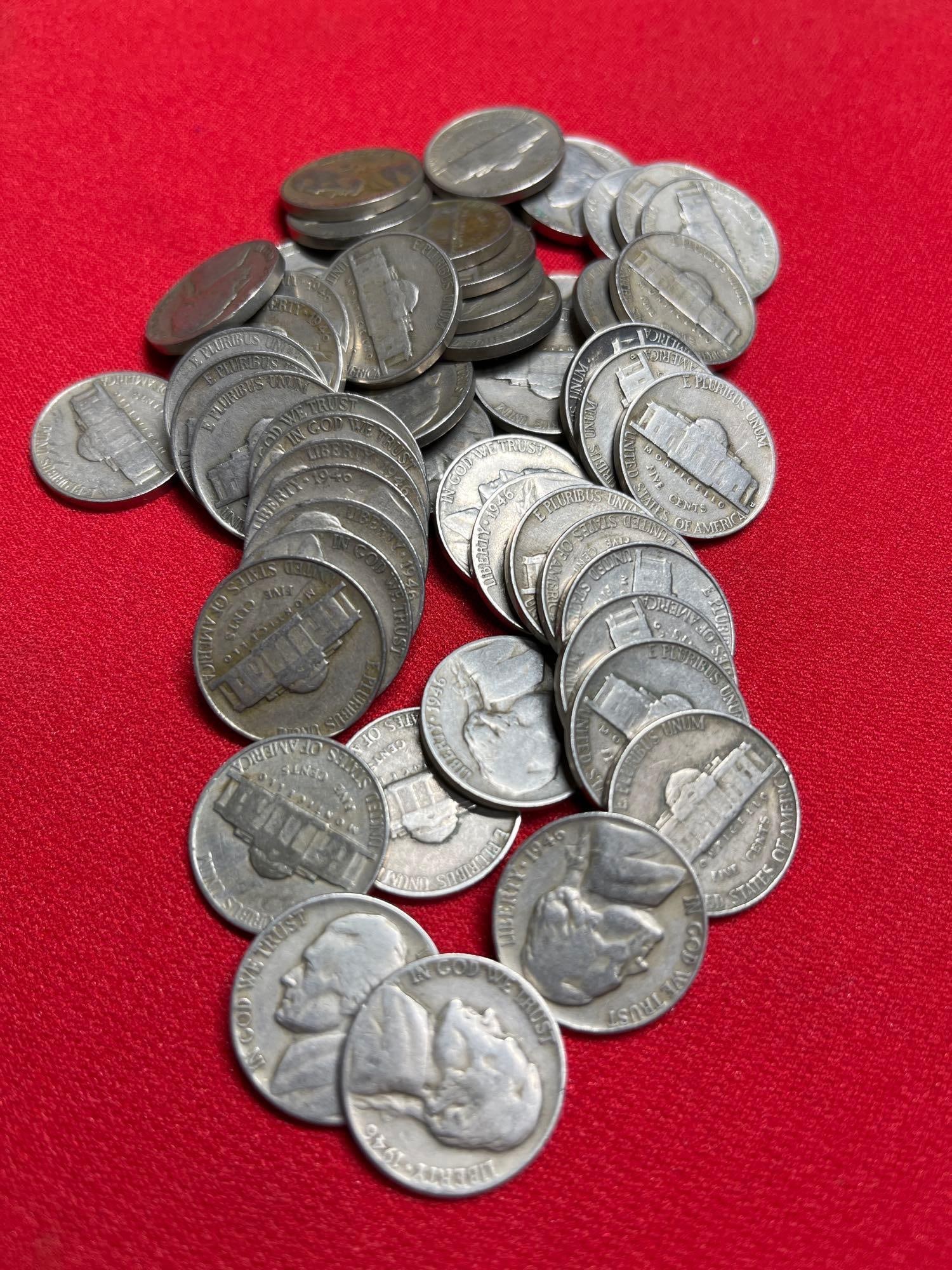 1946 Jefferson Nickels: 54 coins