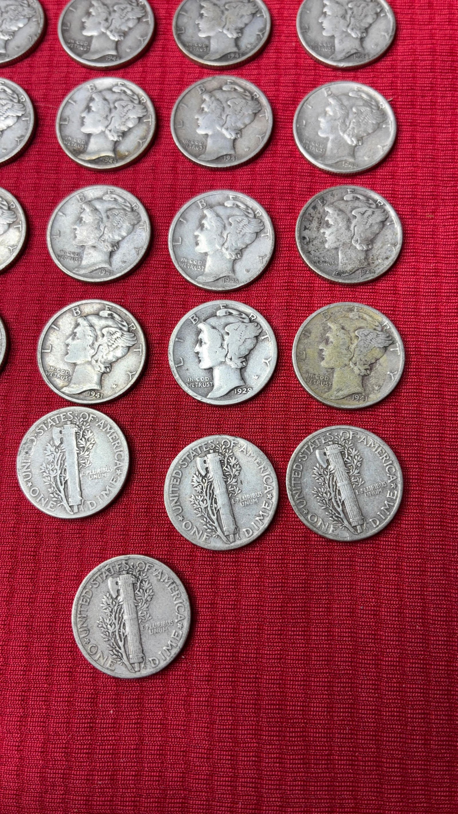 20 Mercury Dimes - 5