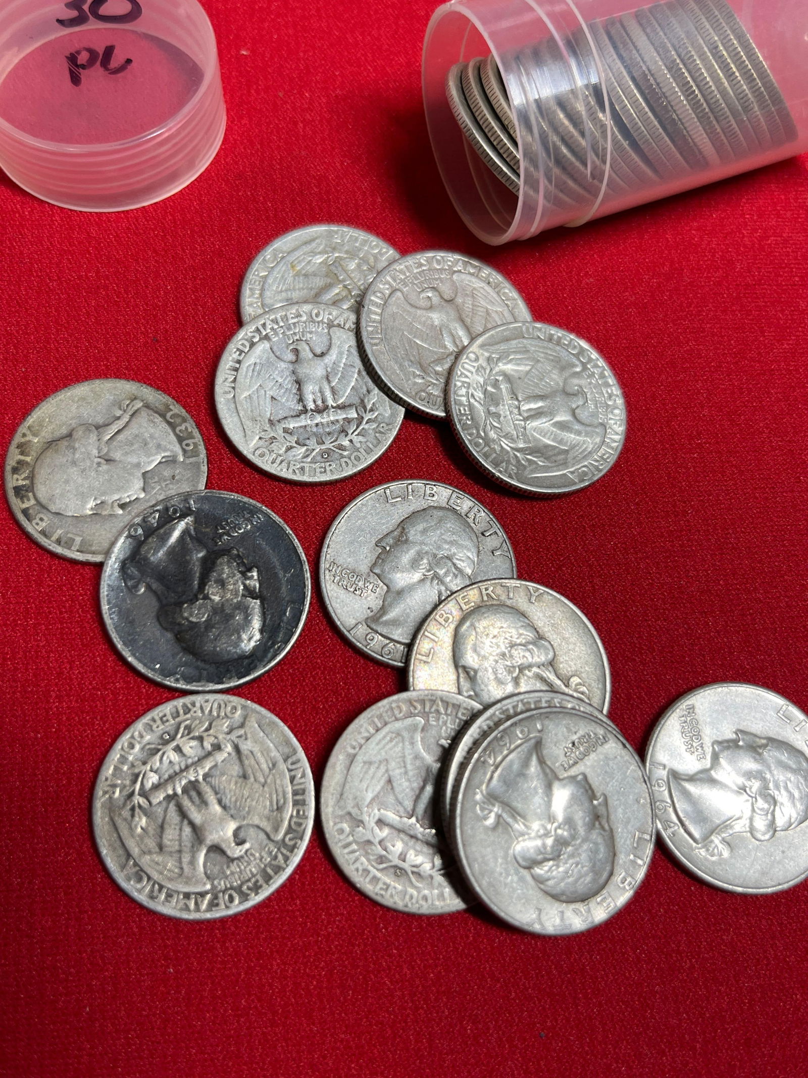 Silver Washington Quarters - 2