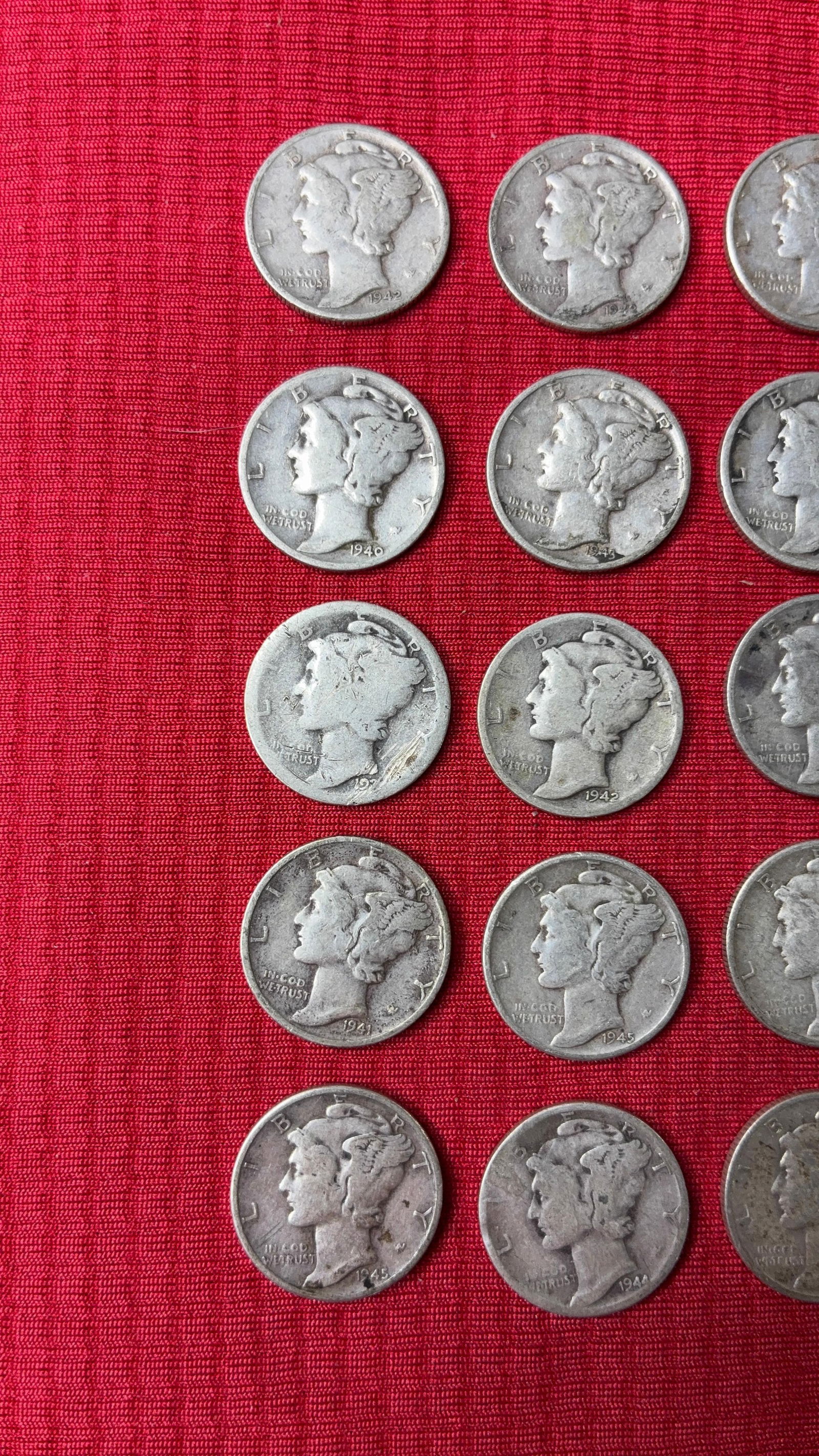 20 Mercury Dimes - 2
