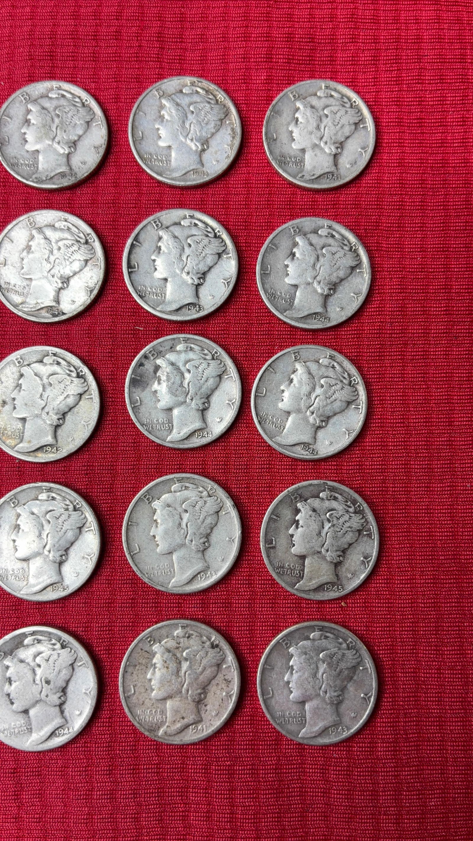 20 Mercury Dimes - 3