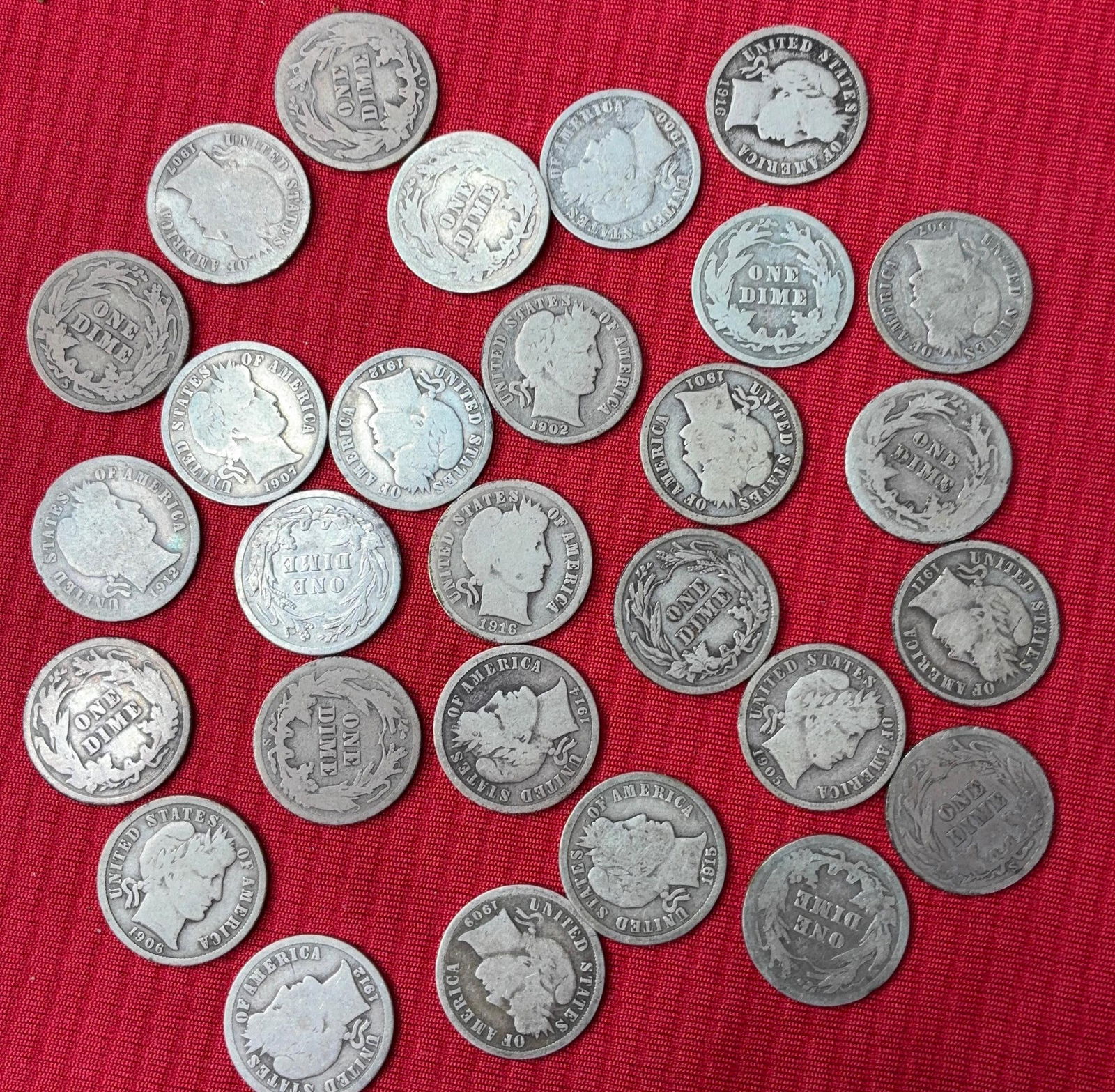 Silver Barber Dimes (1 of 6)