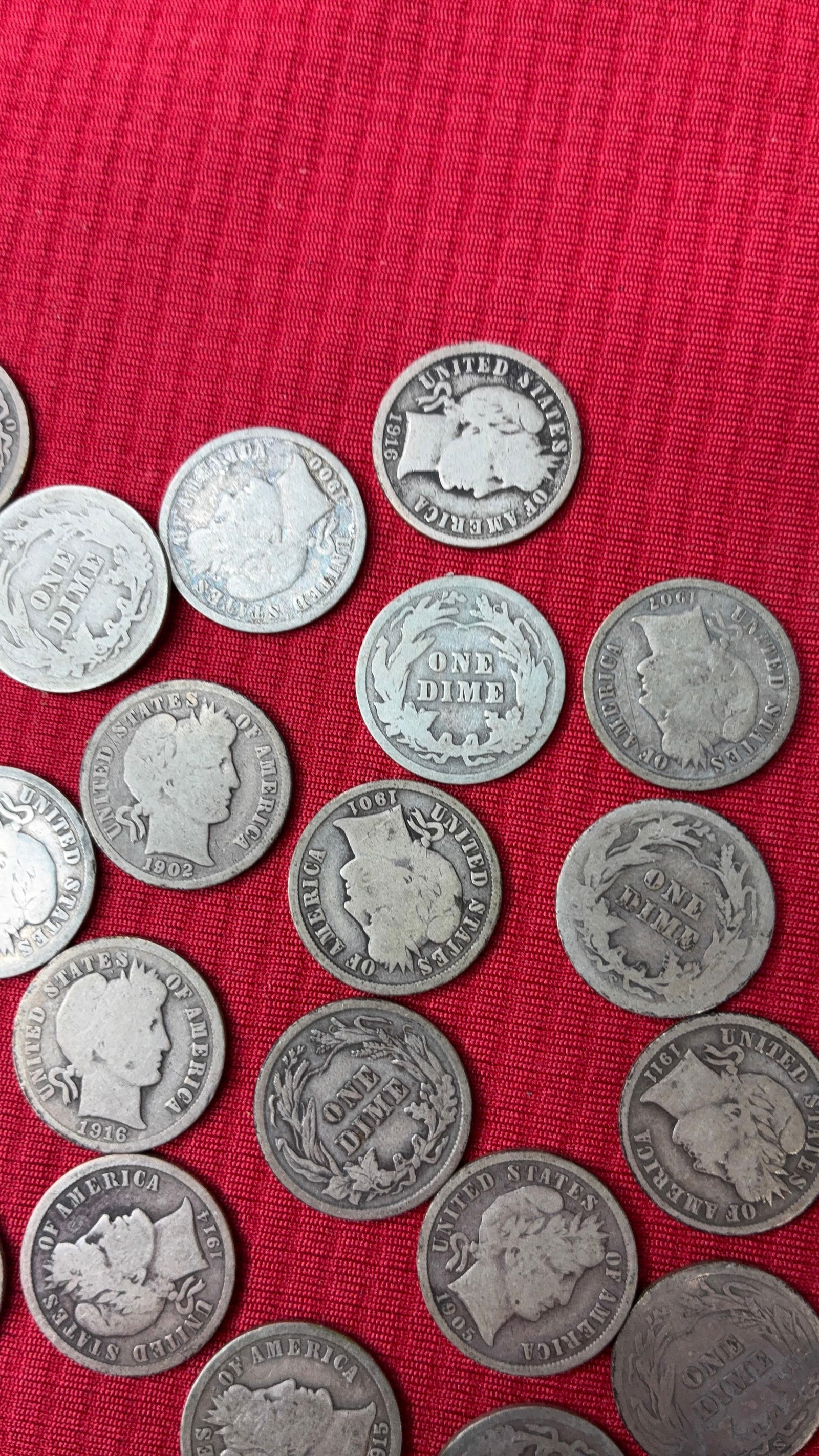 Silver Barber Dimes - 3