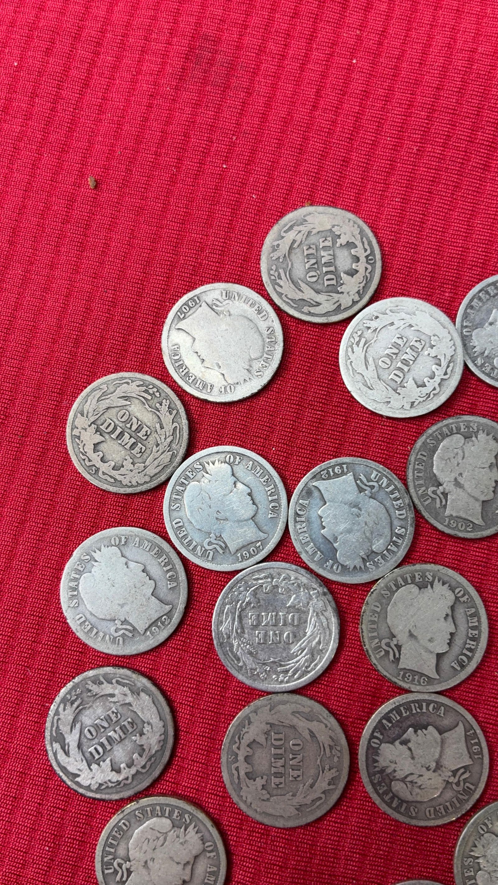 Silver Barber Dimes - 4