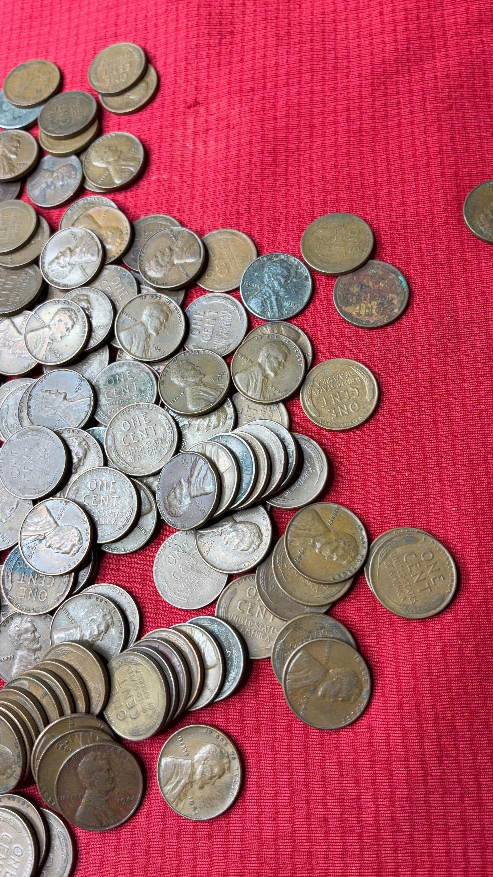 250 Unsorted Wheat Pennies - 3