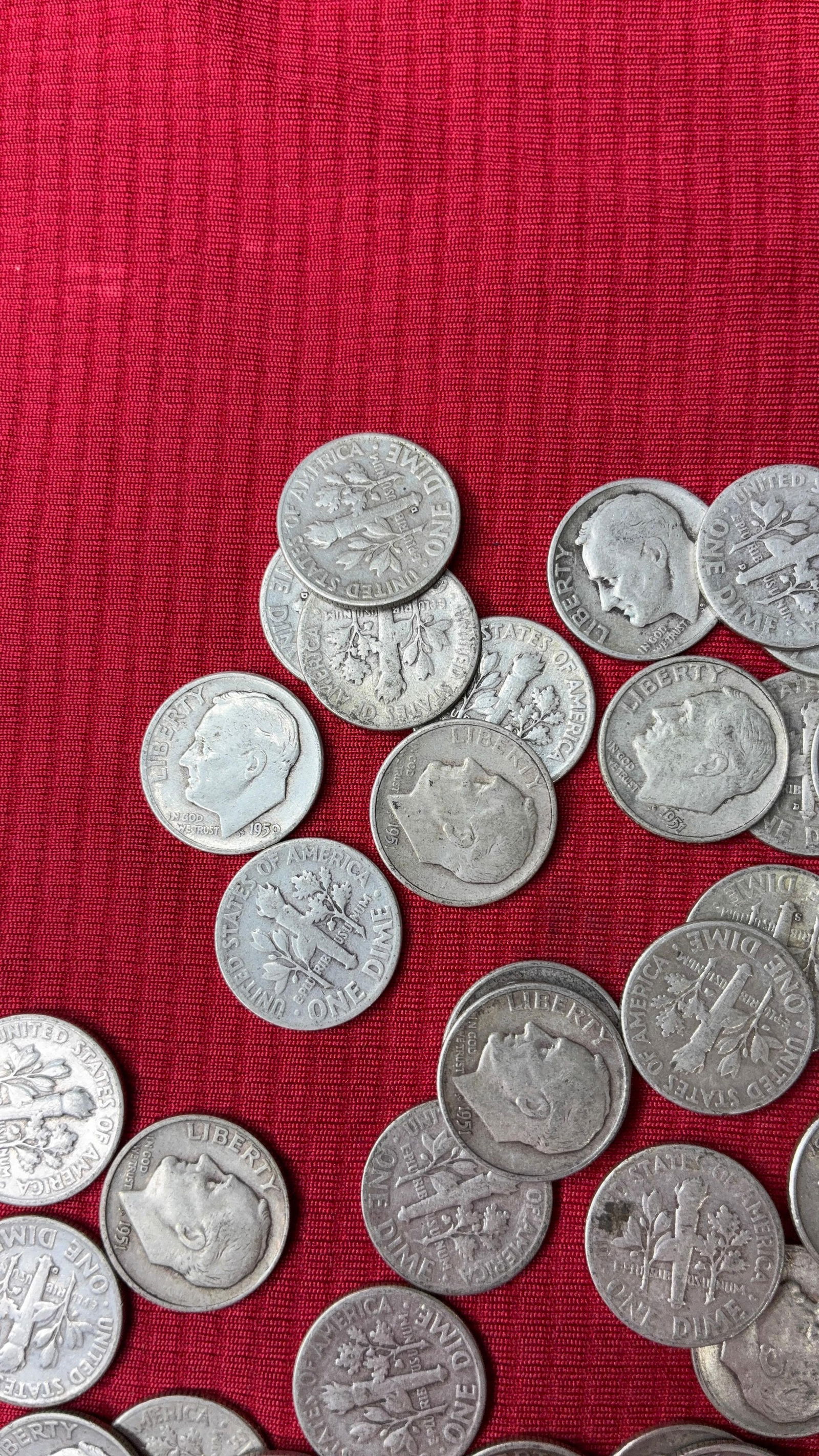 50 SIlver Roosevelt Dimes - 2