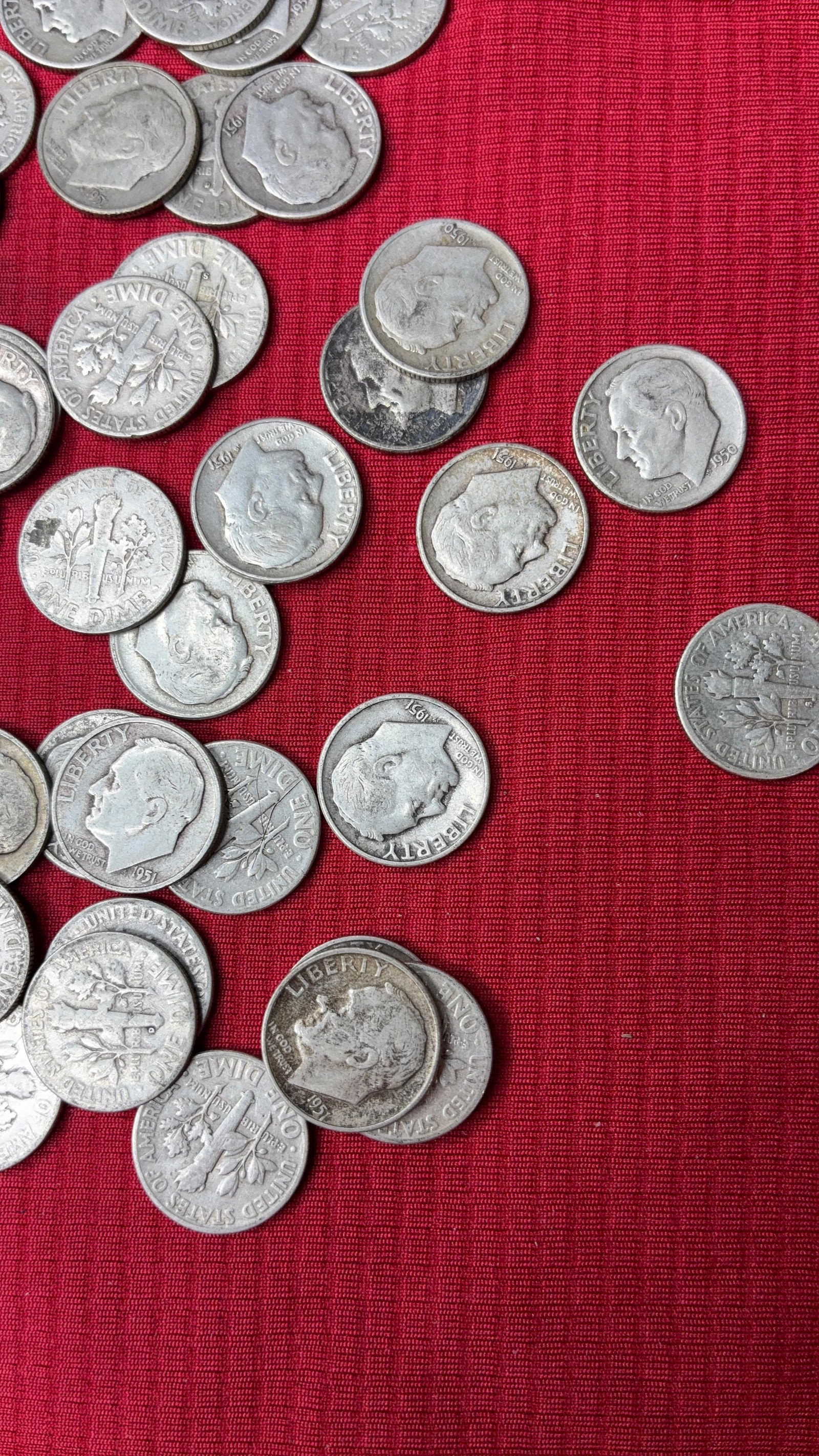 50 SIlver Roosevelt Dimes - 4