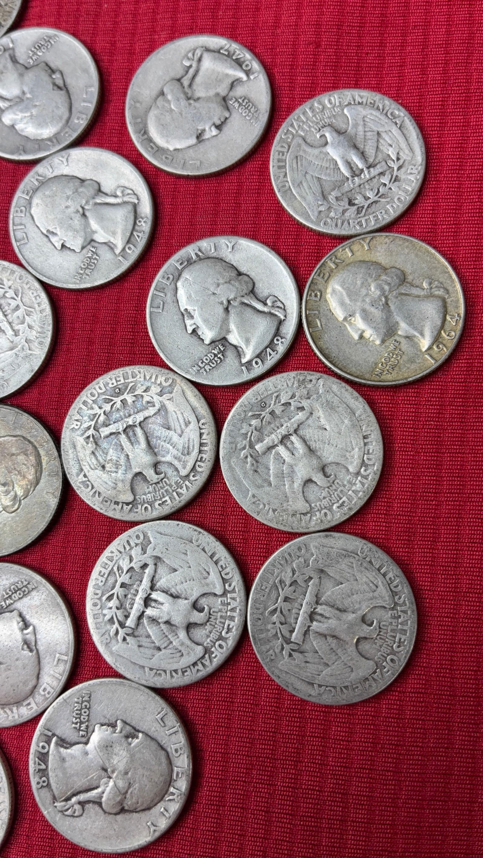 30 Silver Washington Quarters - 4