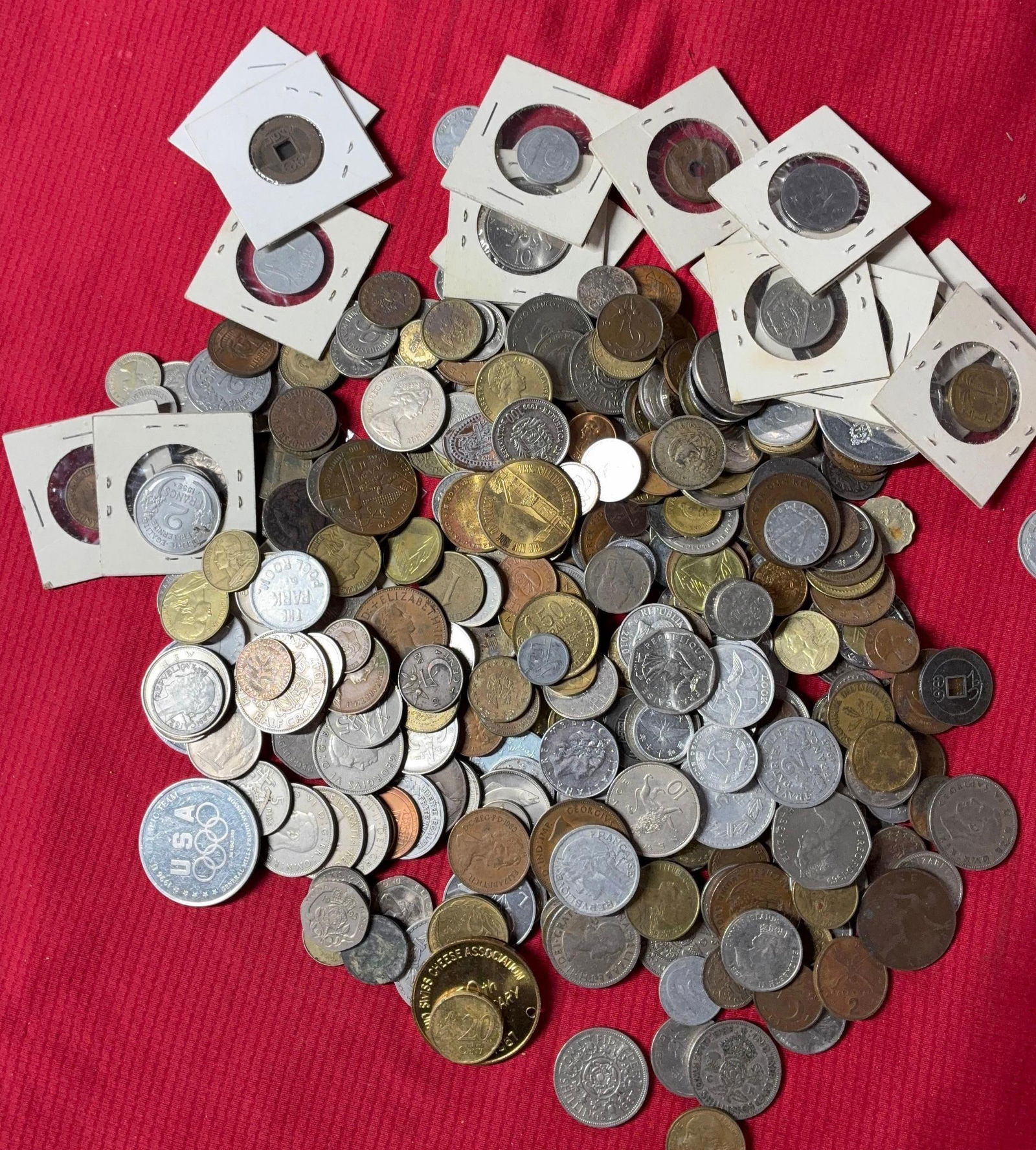 Huge Lot of Misc Coins, Tokens, Foreign Monies, and Medals (1 of 10)