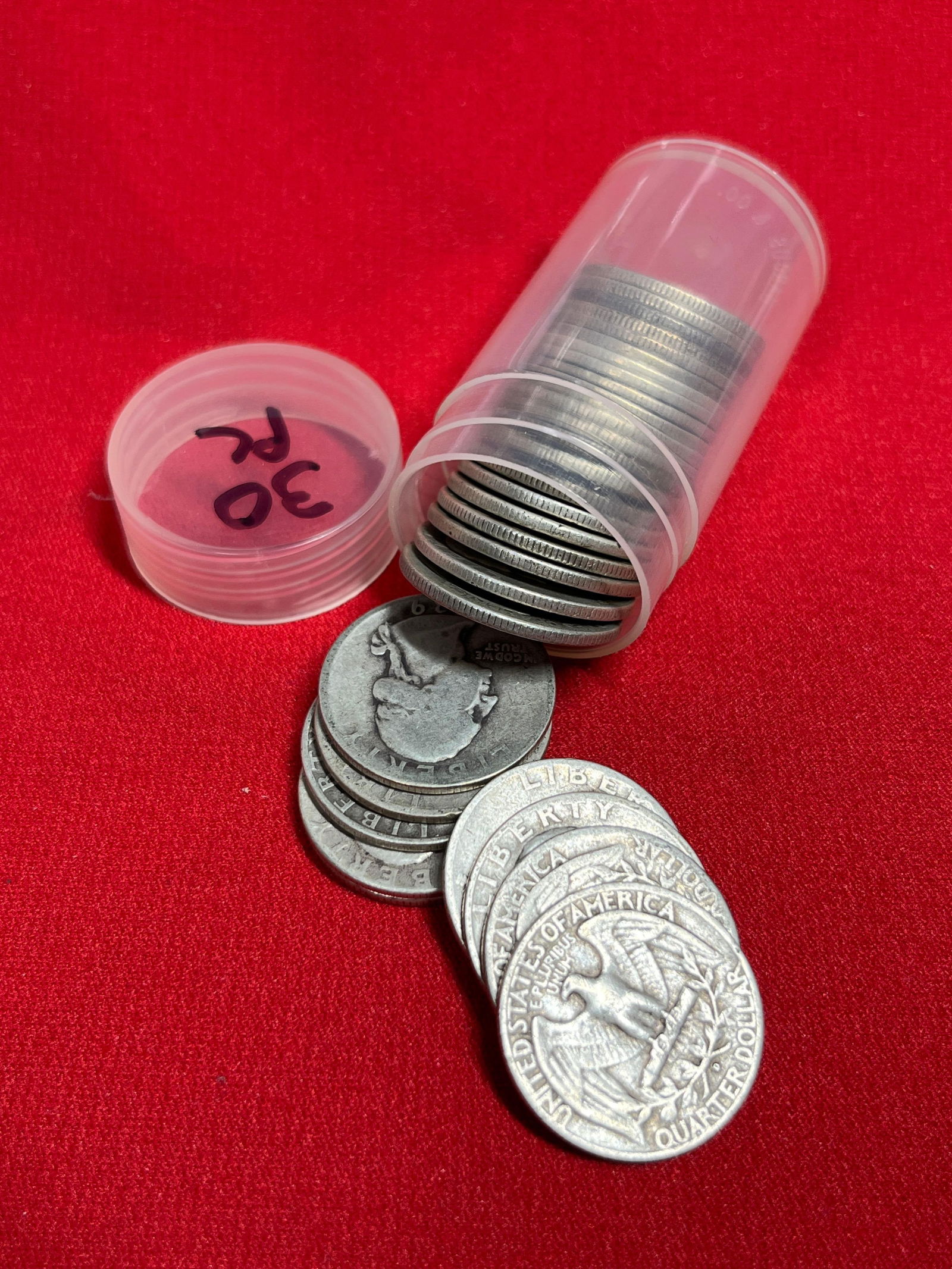 30 Silver Washington Quarters (1 of 3)