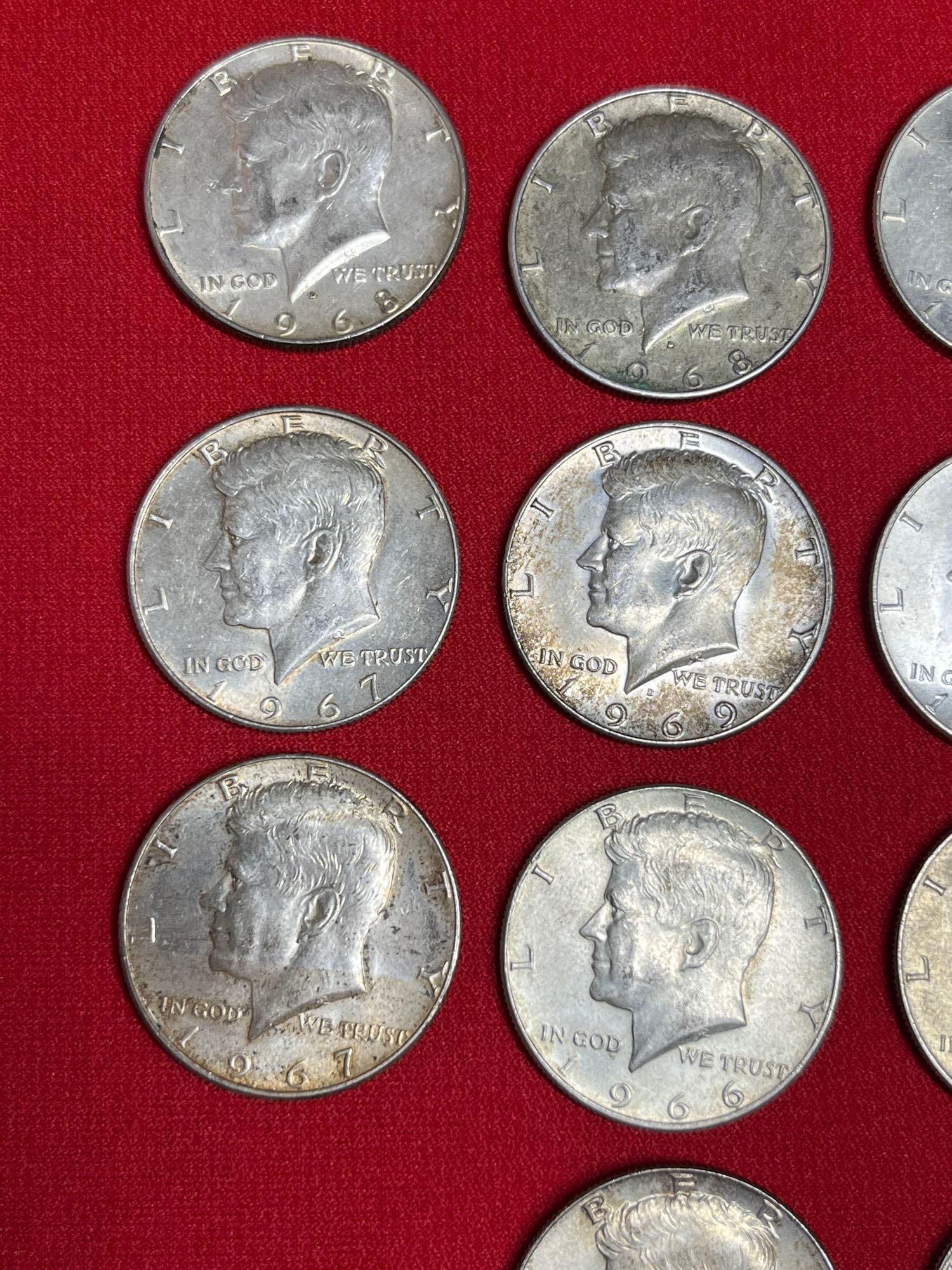 14 Kennedy Half Dollars - 2