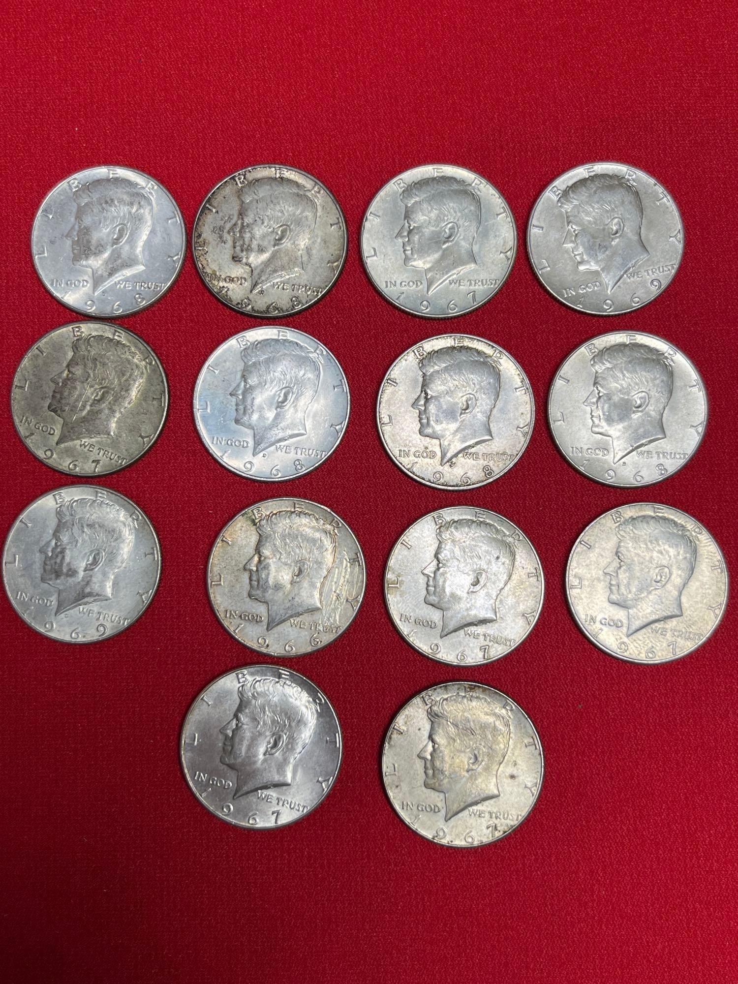 14 Kennedy Half Dollars (1 of 4)