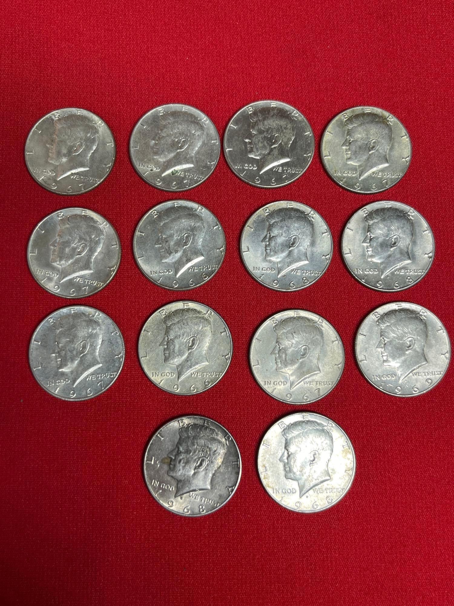 14 Kennedy Half Dollars (1 of 4)