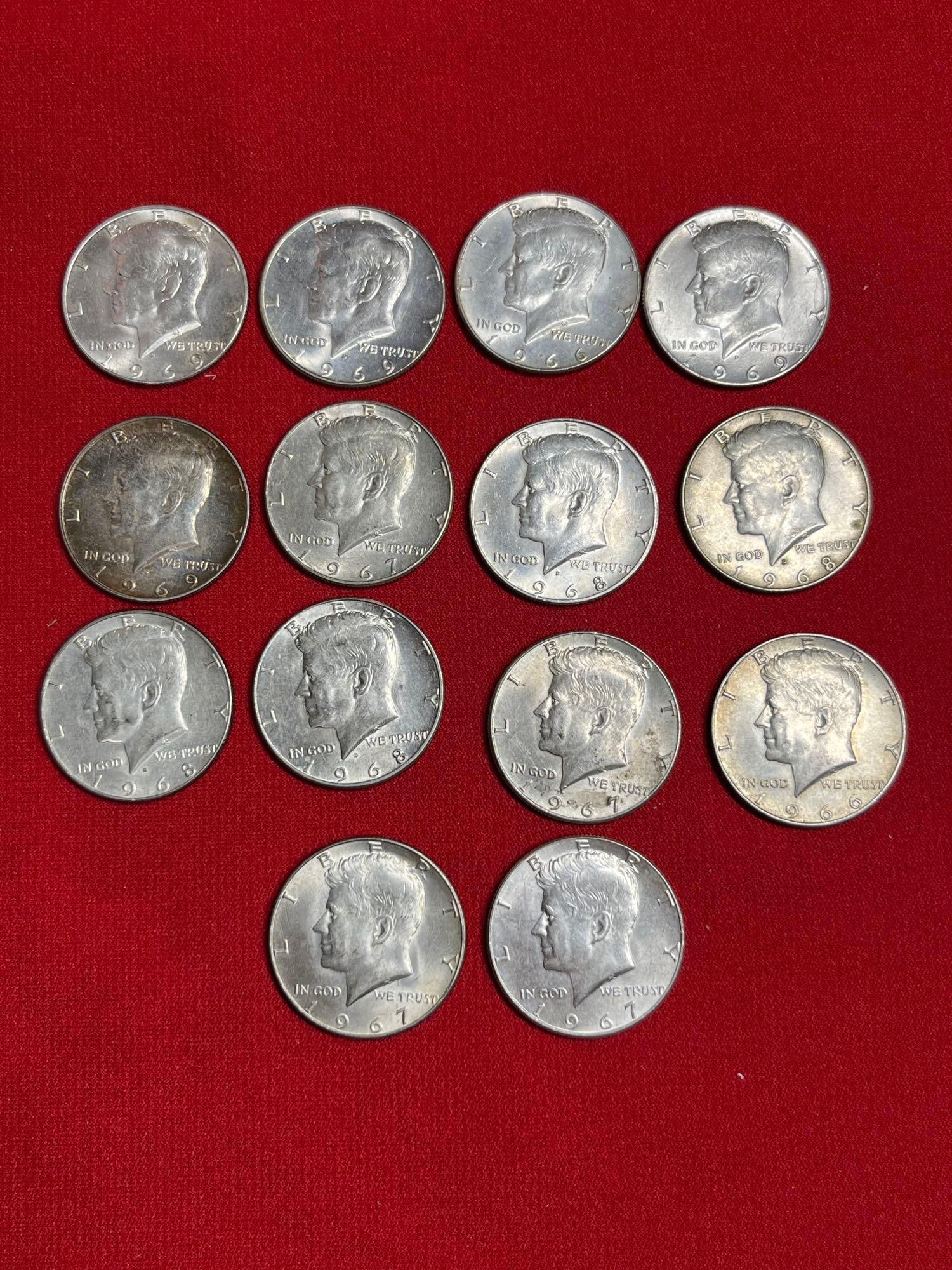 14 Kennedy Half Dollars (1 of 4)