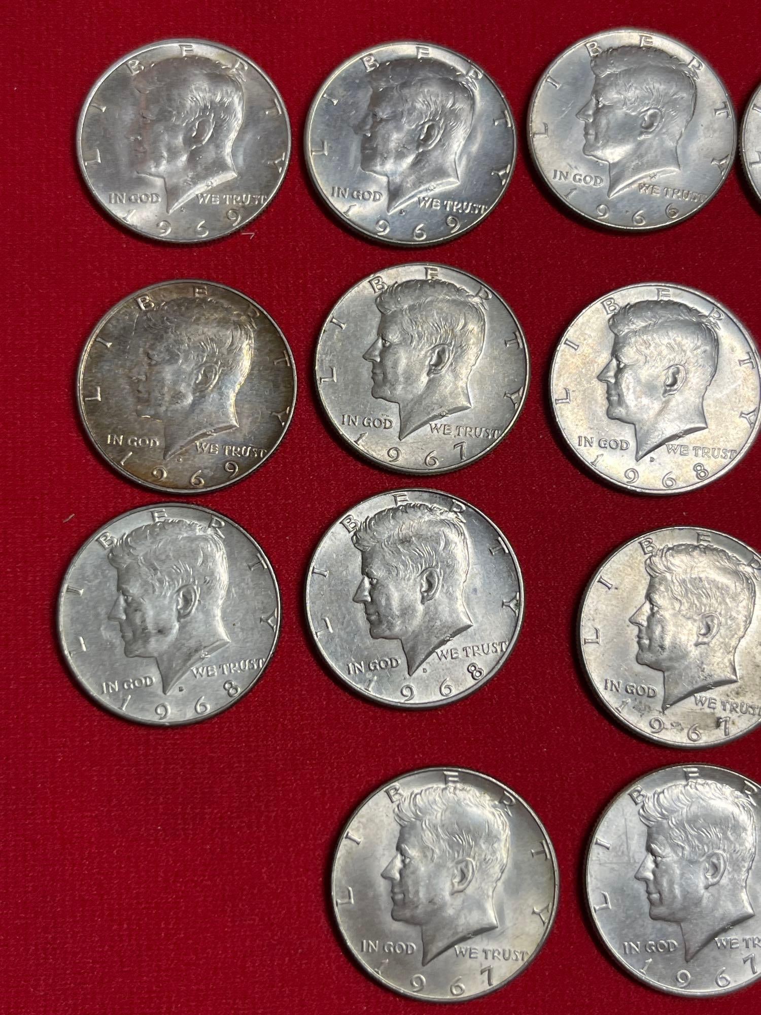 14 Kennedy Half Dollars - 2