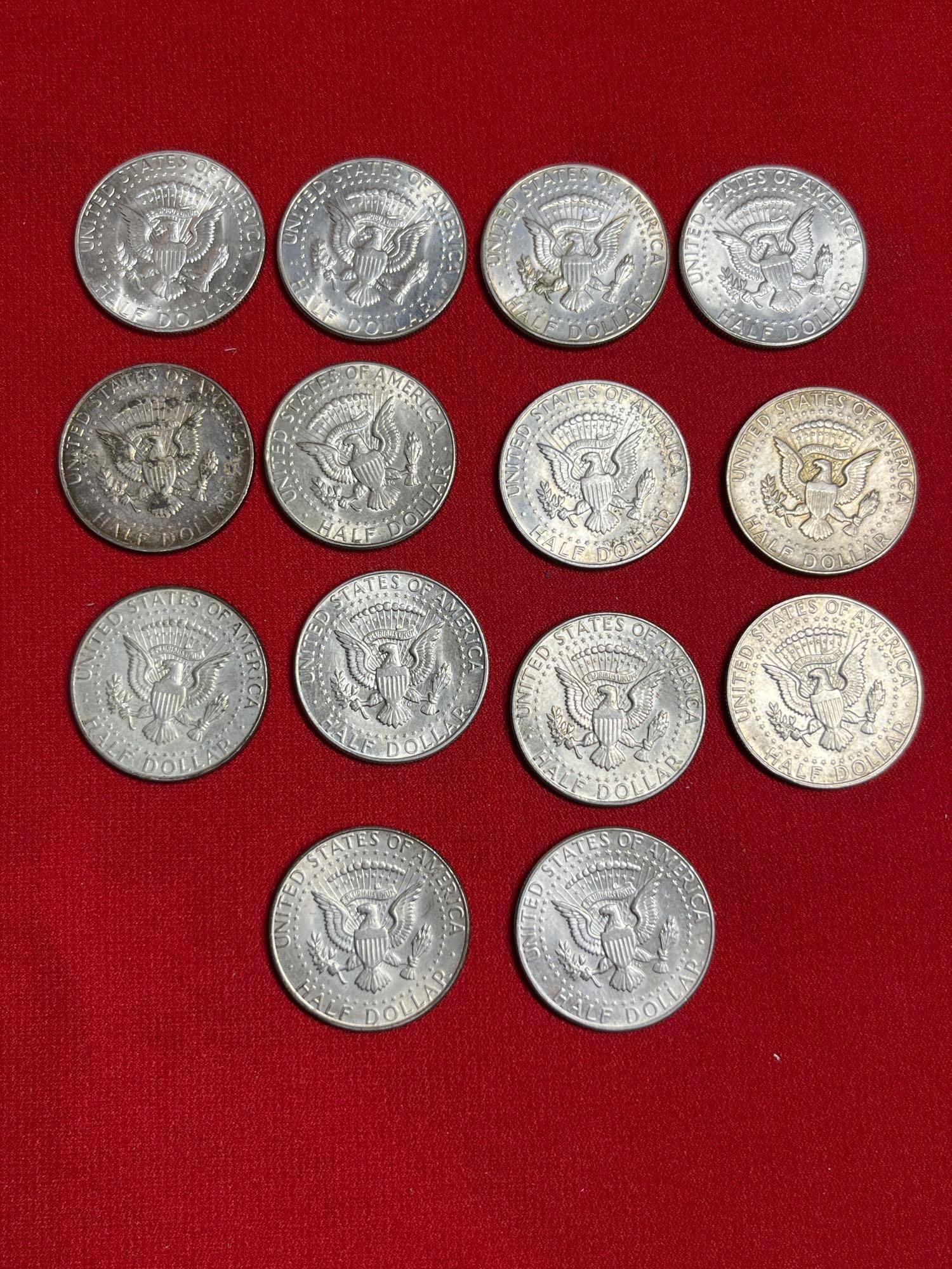 14 Kennedy Half Dollars - 4