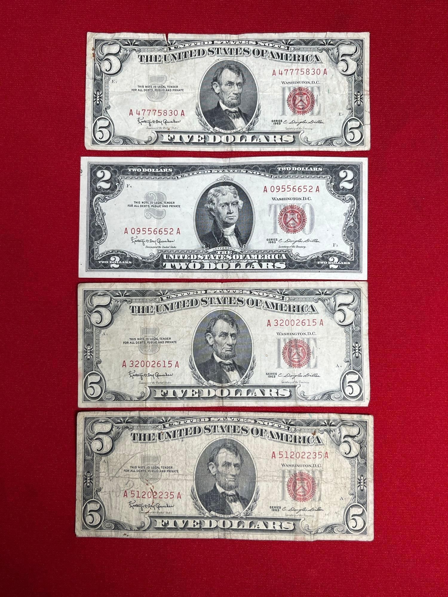 $5 and $2 Red Seals (1 of 5)