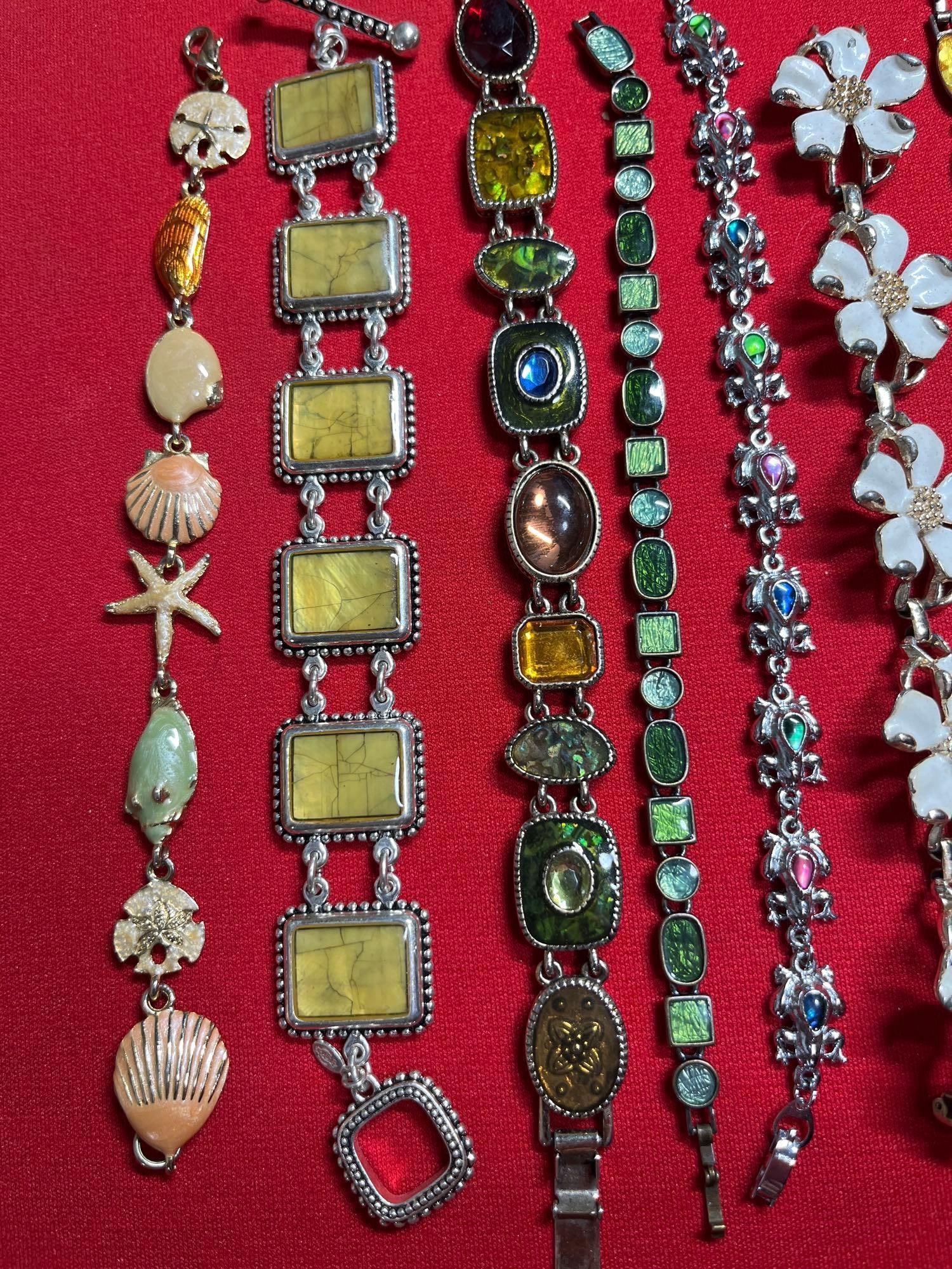 Designer Panel, Charm,and Enamel Bracelets - 3