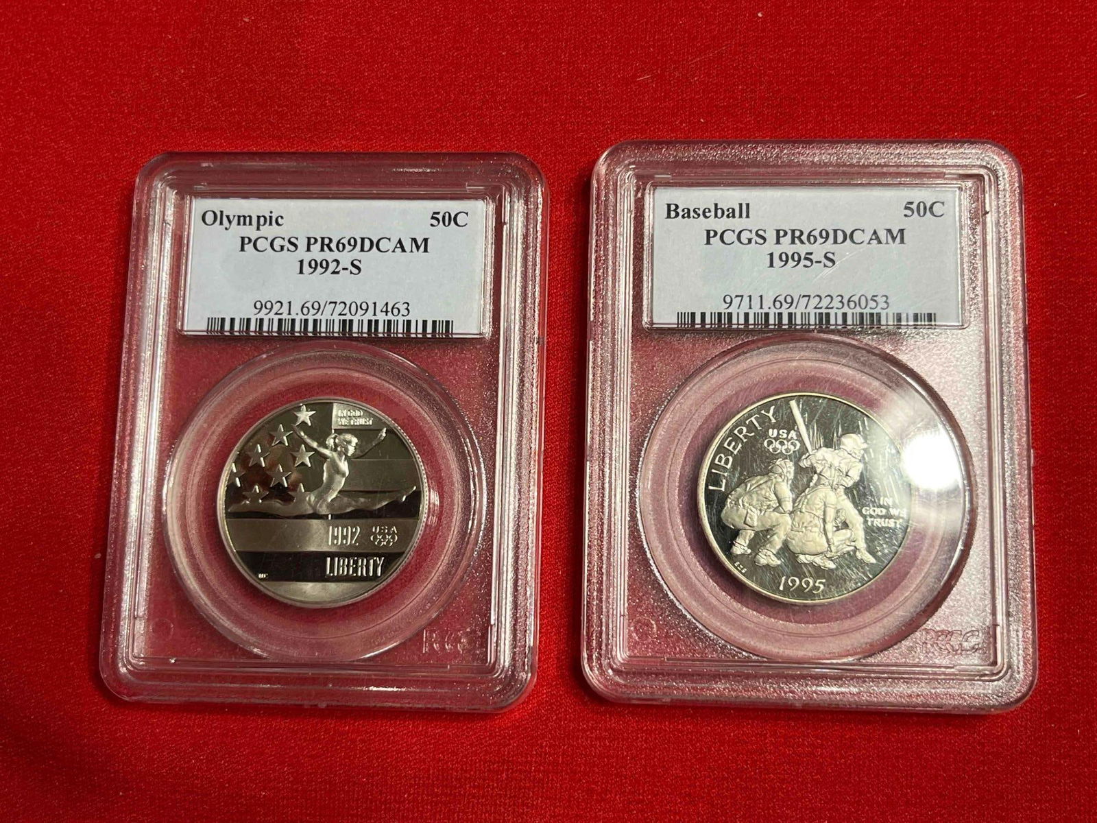 1992 S and 1995 S Liberty Half Dollars (1 of 5)