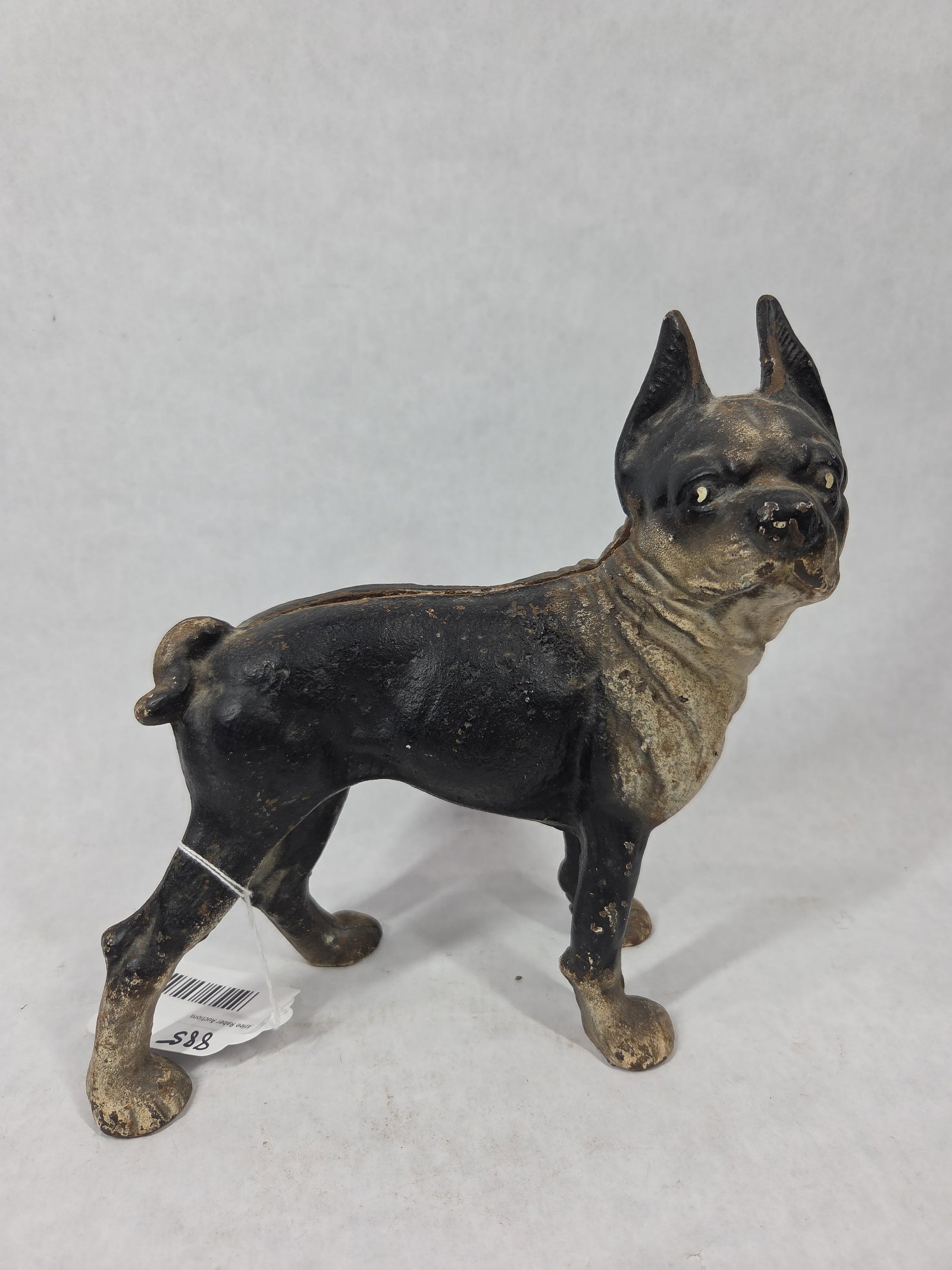 Antique Hubley Cast Iron Boston Terrier Hand Painted Door Stop (1 of 5)