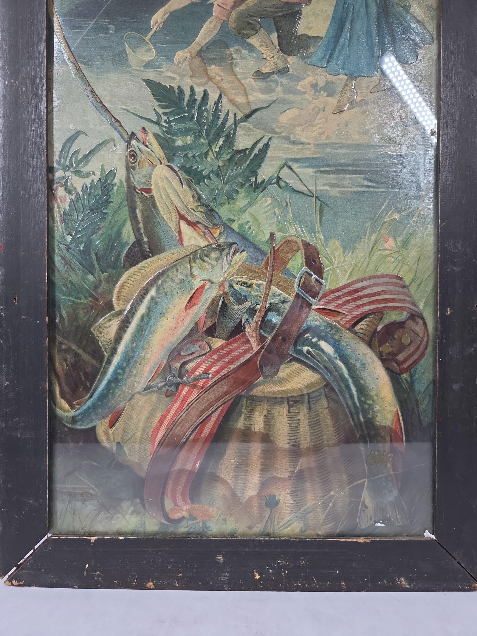 Embossed Fishing Lithograph - 2