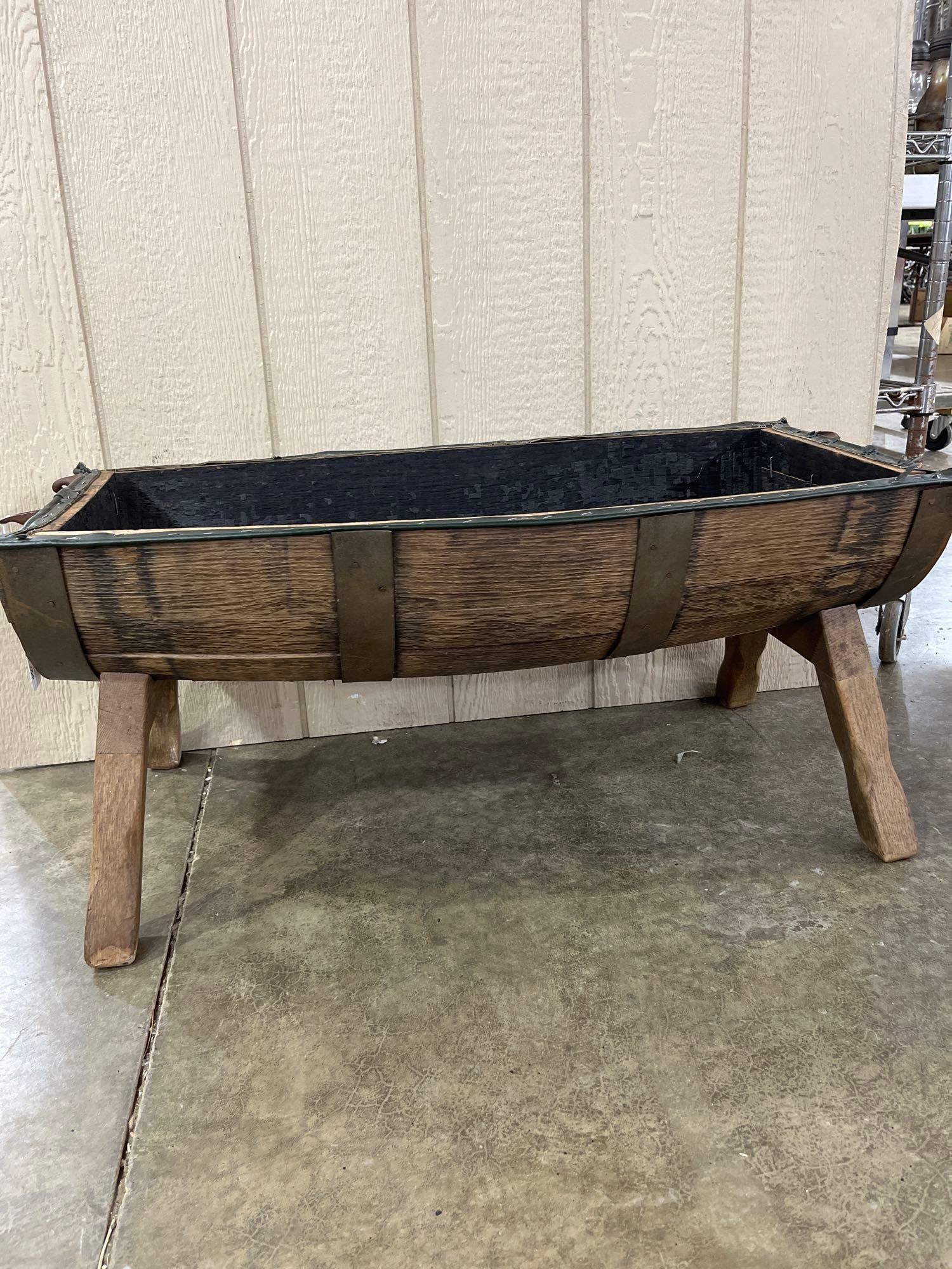 Half Barrel Footed Planter / Trough - 4