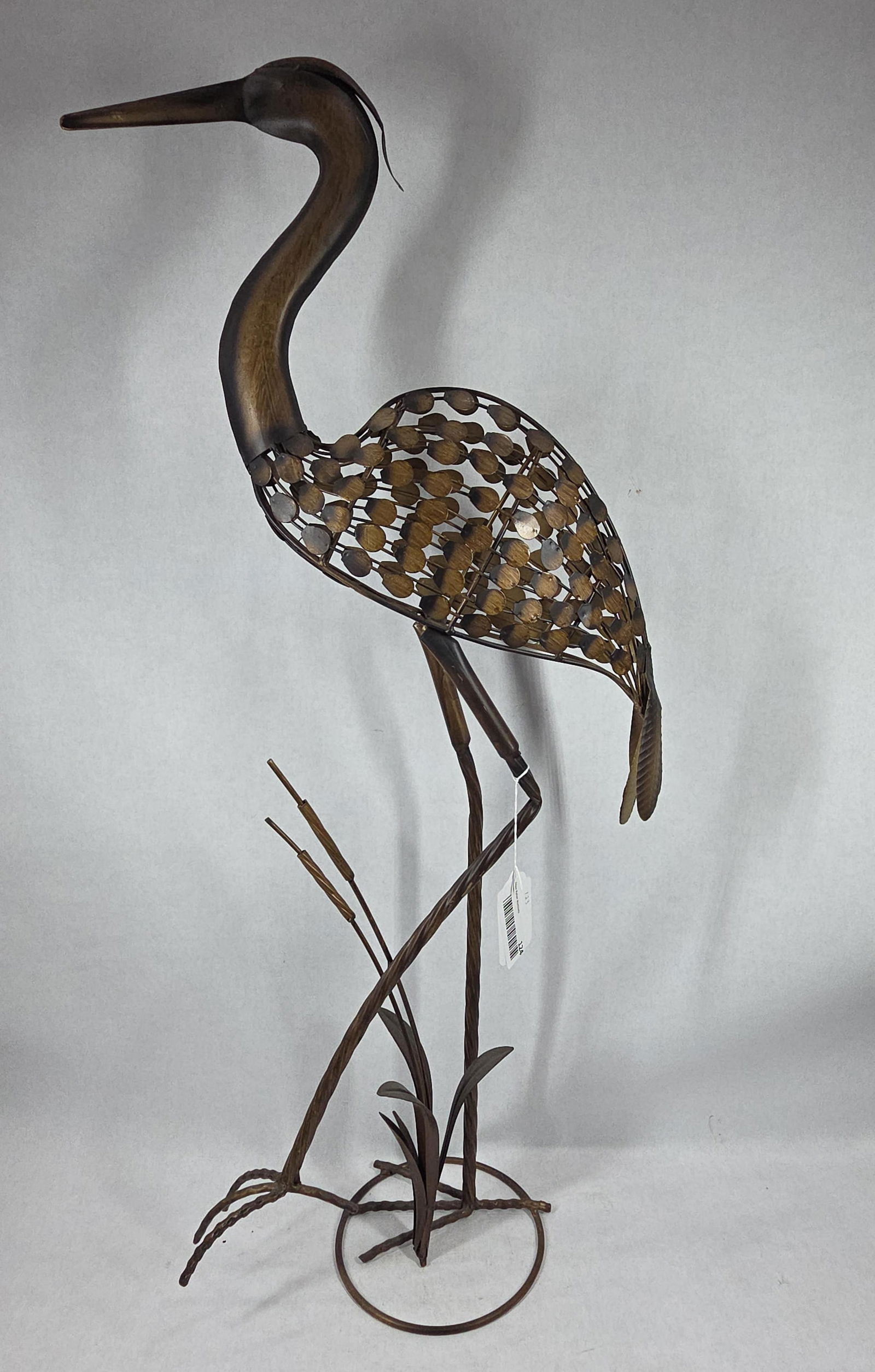 Litton Lane Metal Art Crane Garden Figural Statue: Great like new clean condition standing 37 in. H