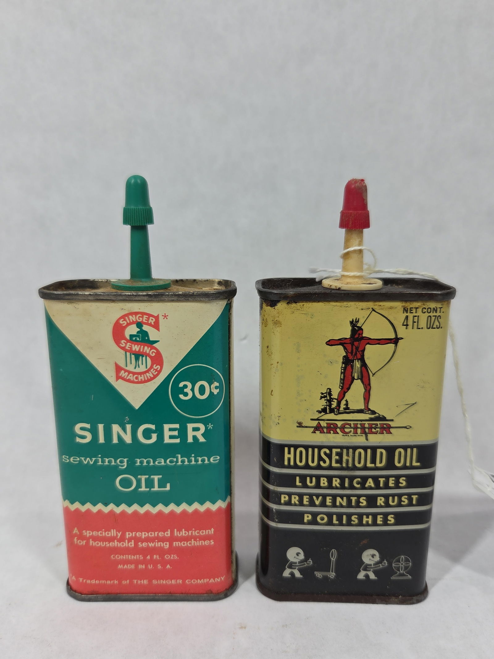 Archer Petroleum Corp. Household Oiler Tin & Singer Sewing Machine Oiler (1 of 5)