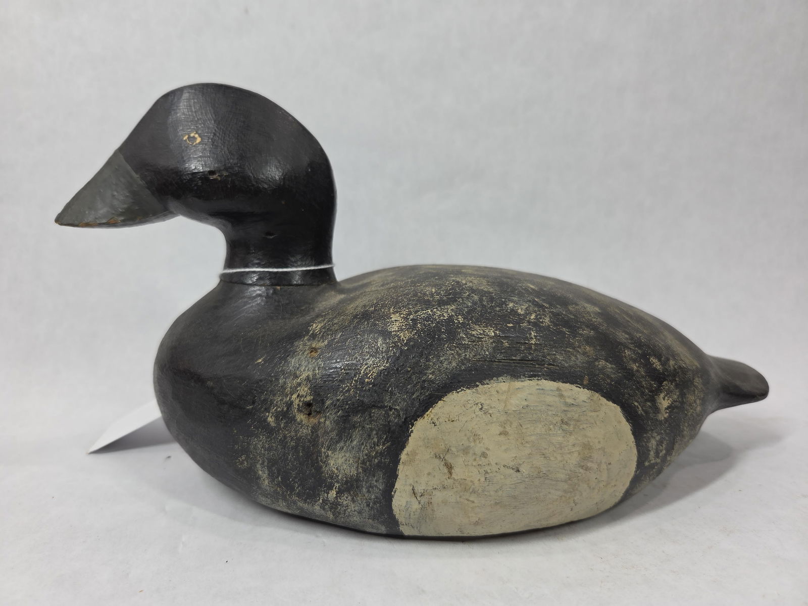 Vintage Hand Carved and Painted Bluebill Drake Wood Duck Decoy (1 of 5)