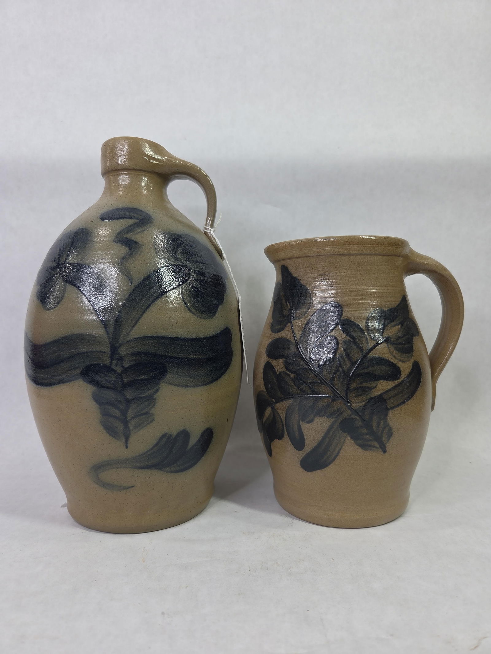 Maple City Pottery Hand Turned Cobalt Decorated Stoneware Crock Jug and Pitcher (1 of 11)