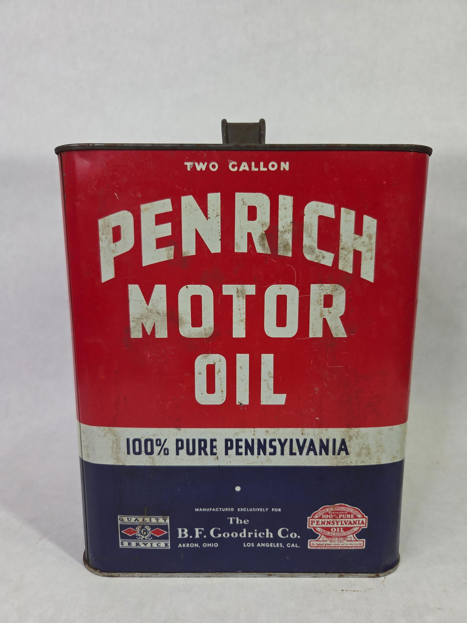 B.F. Goodrich Co. Penrich Motor Oil 2 Gal Can (1 of 5)