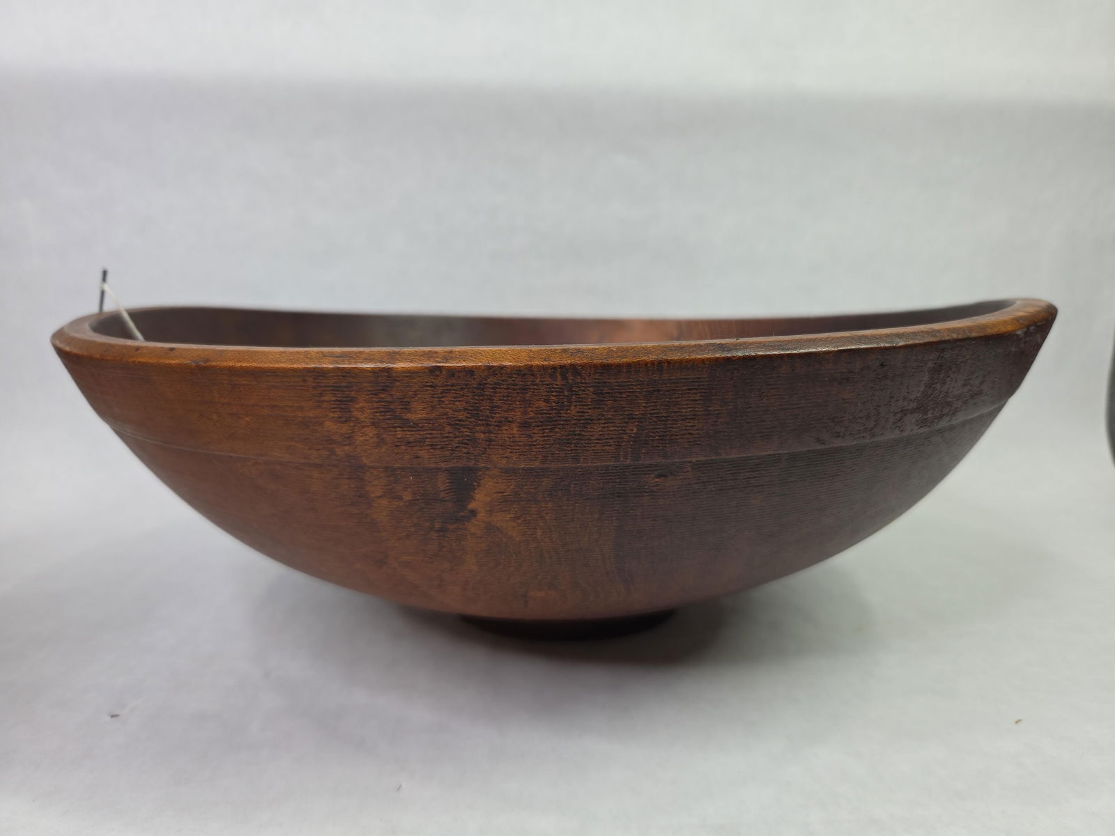 Great Large Primitive Wood Dough Bowl w/ Base (1 of 7)