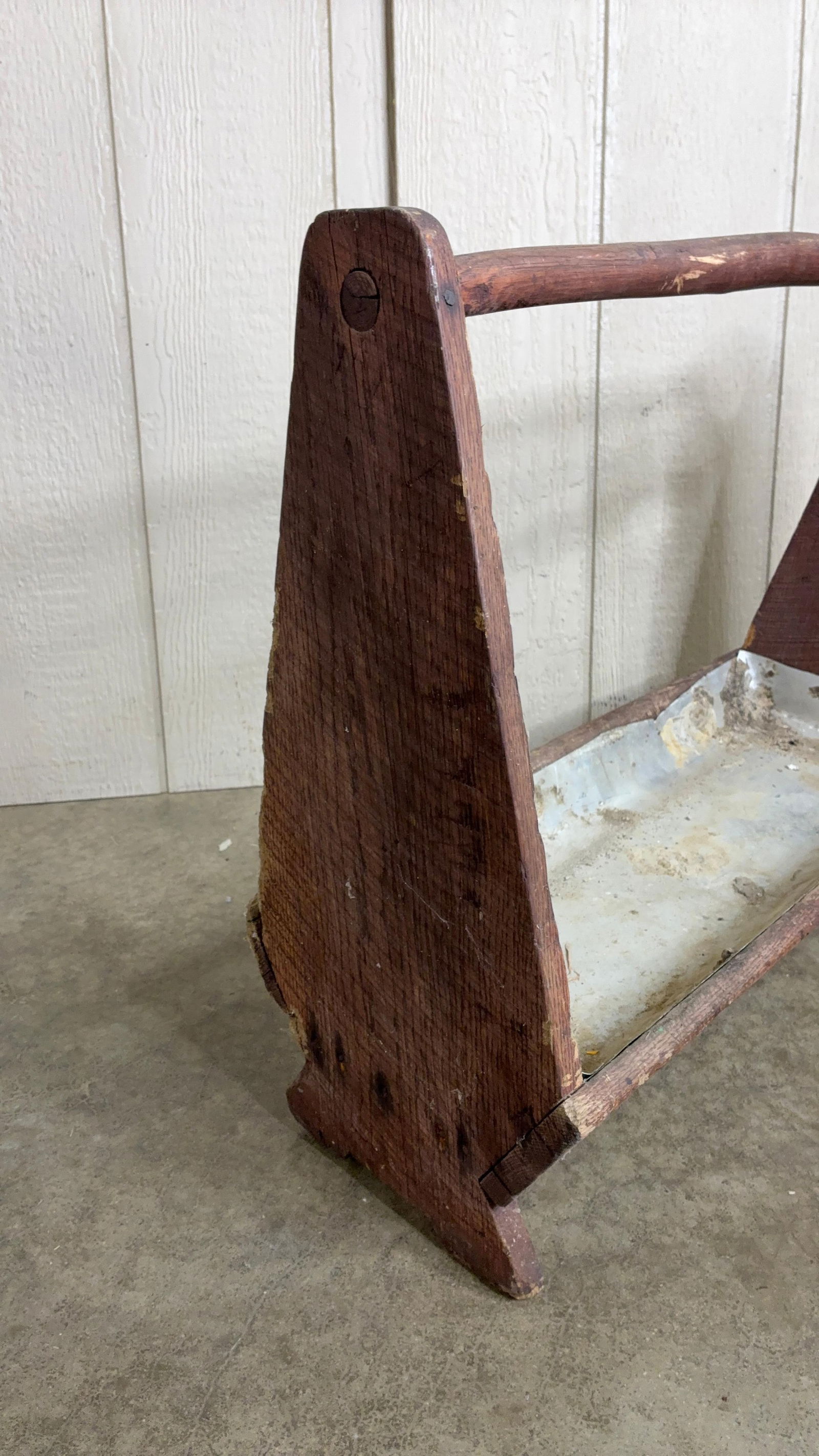 Tin Lined Primitive Tool Caddy - 5