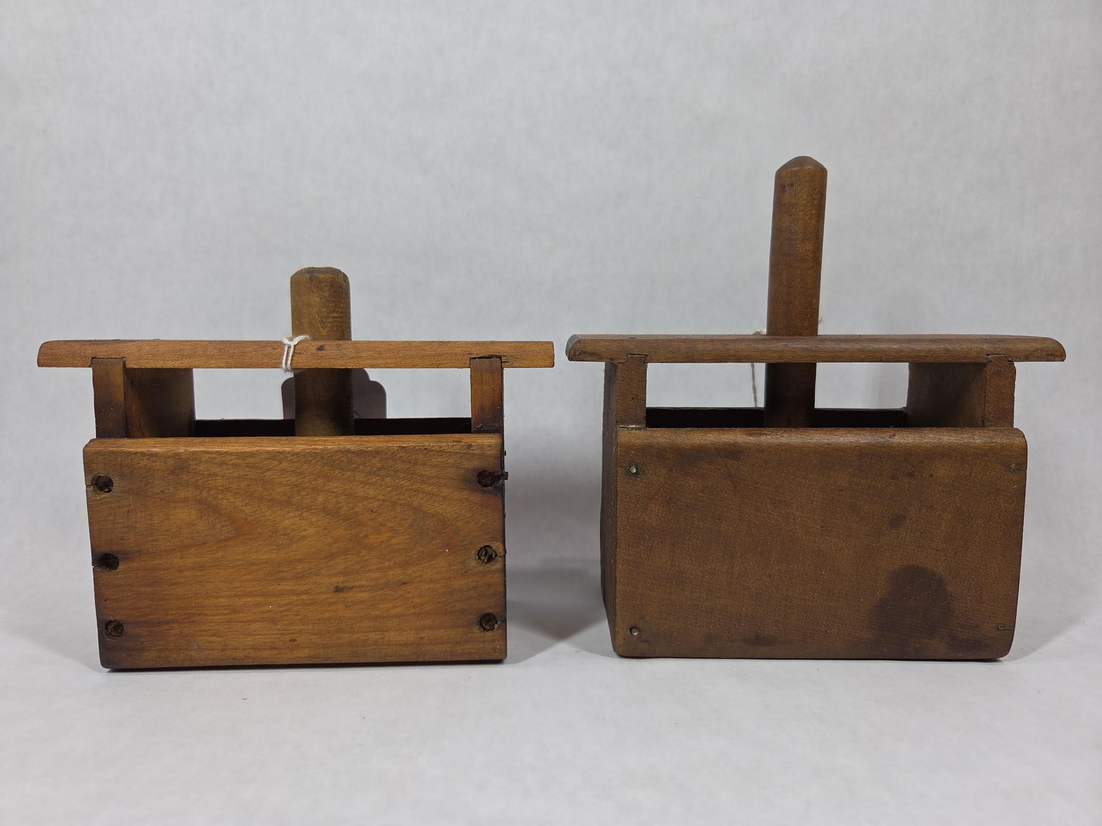 Stripe and Block Bottom Butter Molds: Both are early American designs.