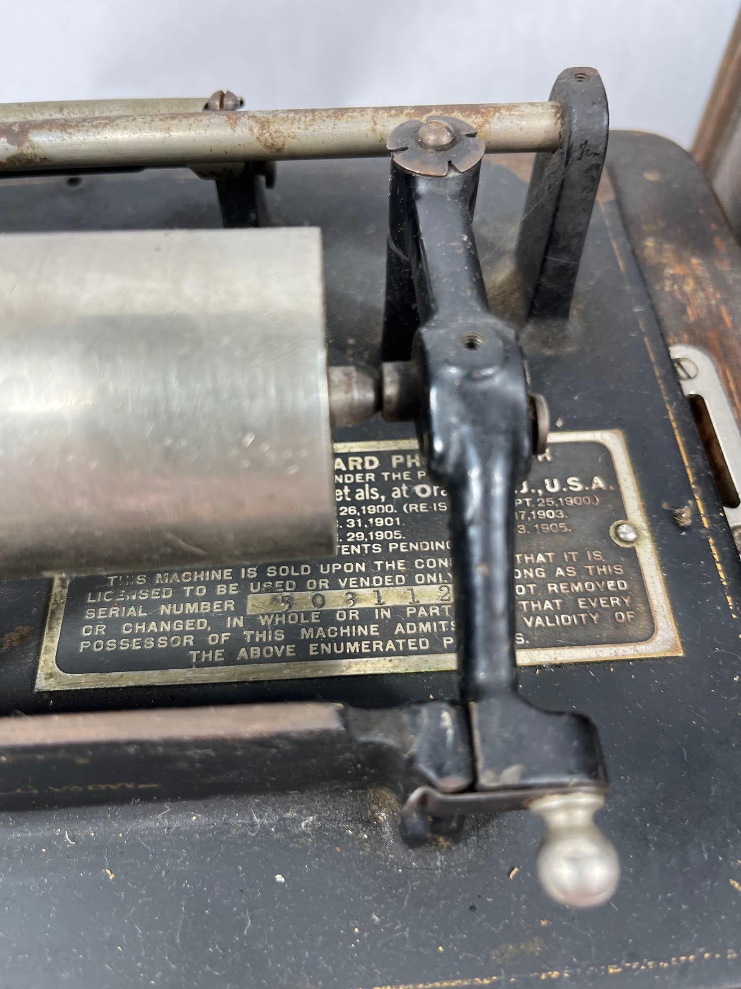 Thomas Edison Portable Standard Phonograph - 4