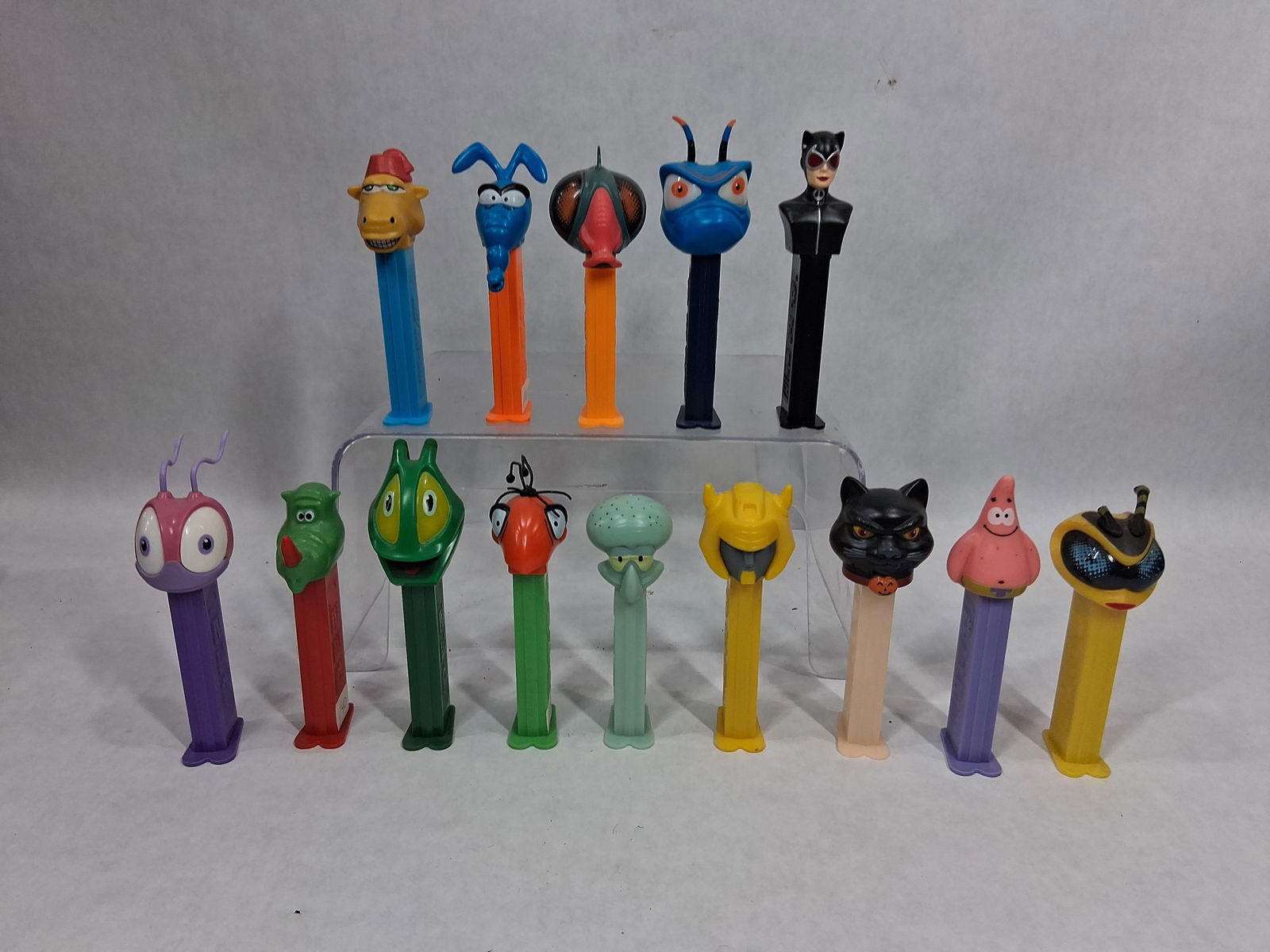 Pez Dispenser Lot Inc. Whistlers, Spongebob Characters, Aliens, Animals and Super Heroes (1 of 9)